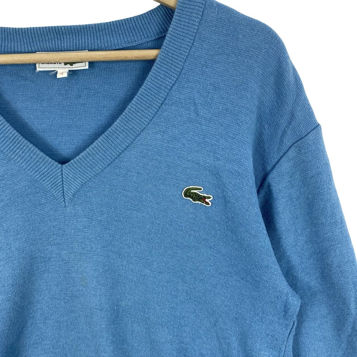 Lacoste Vintage CHEMISE LACOSTE V-Neck Knit Sweater Pullover Jumper Size US M / EU 48-50 / 2 - 6 Thumbnail