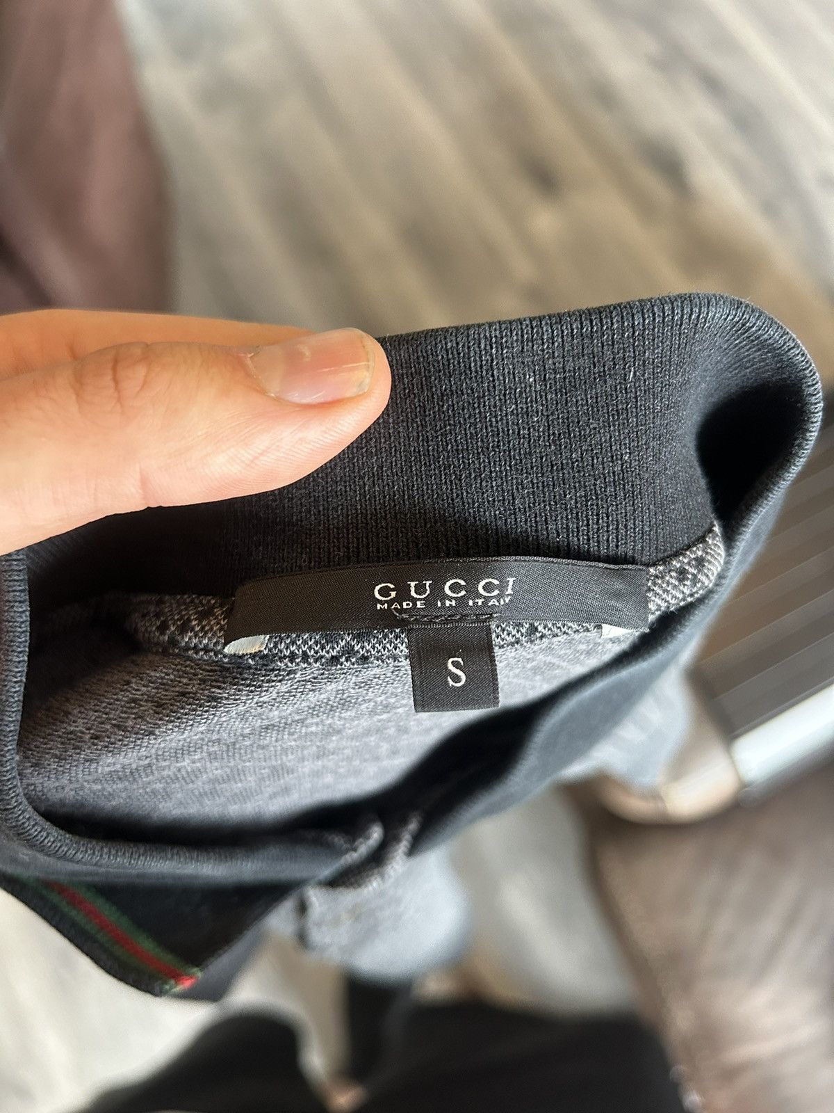 Gucci Gucci Diamond Pattern Polo with Signature Web Collar Size US S / EU 44-46 / 1 - 8 Thumbnail