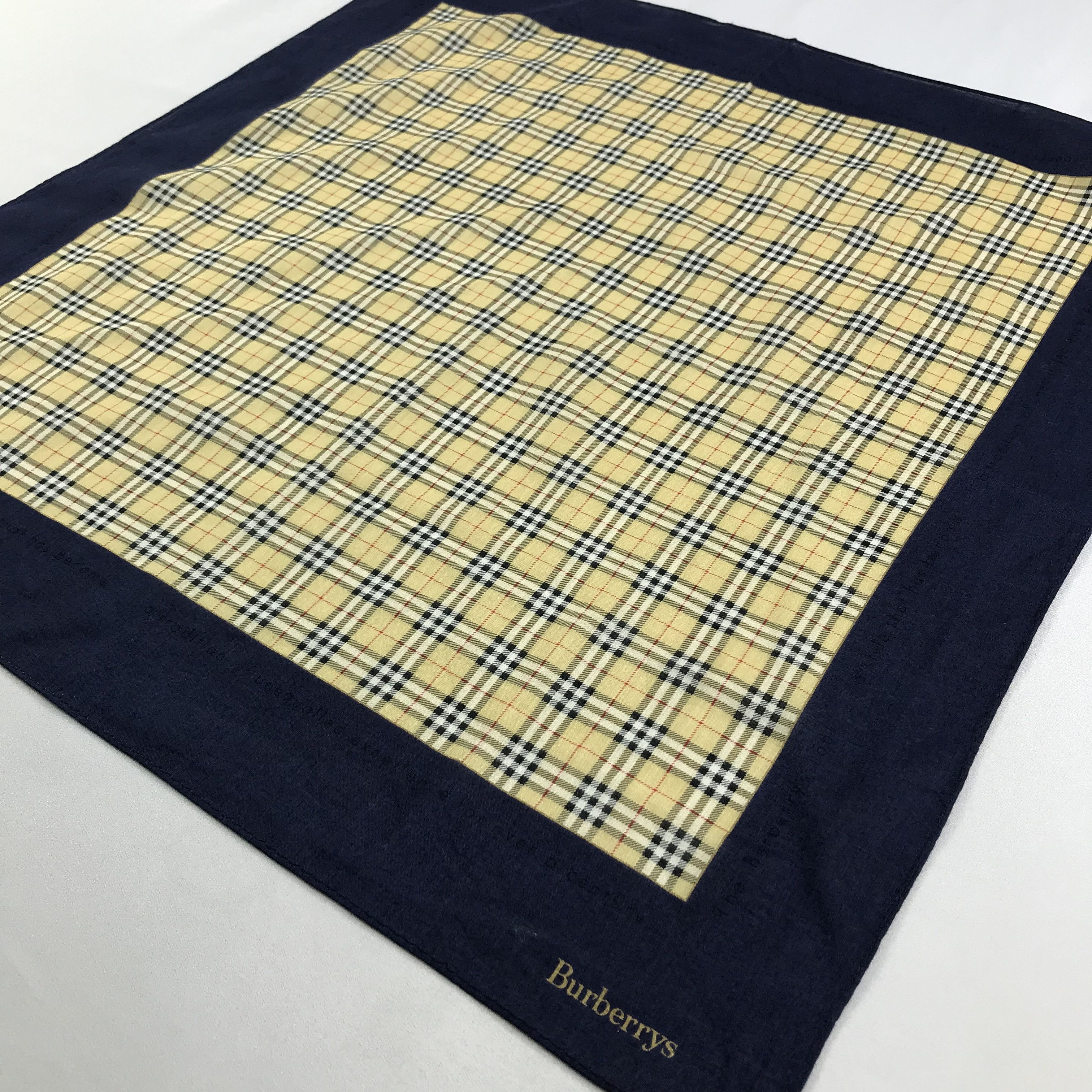 Burberry × Vintage Burberry Bandana / Handkerchief / Neckerchief - S2627 Size ONE SIZE - 2 Thumbnail