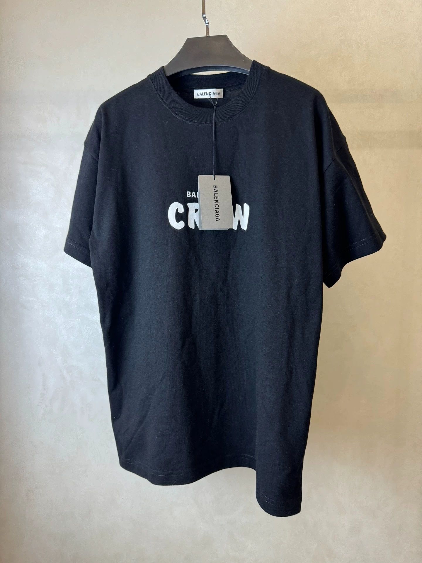Balenciaga Balenciaga cream logo short sleeved shirt Size US S / EU 44-46 / 1 - 1 Thumbnail