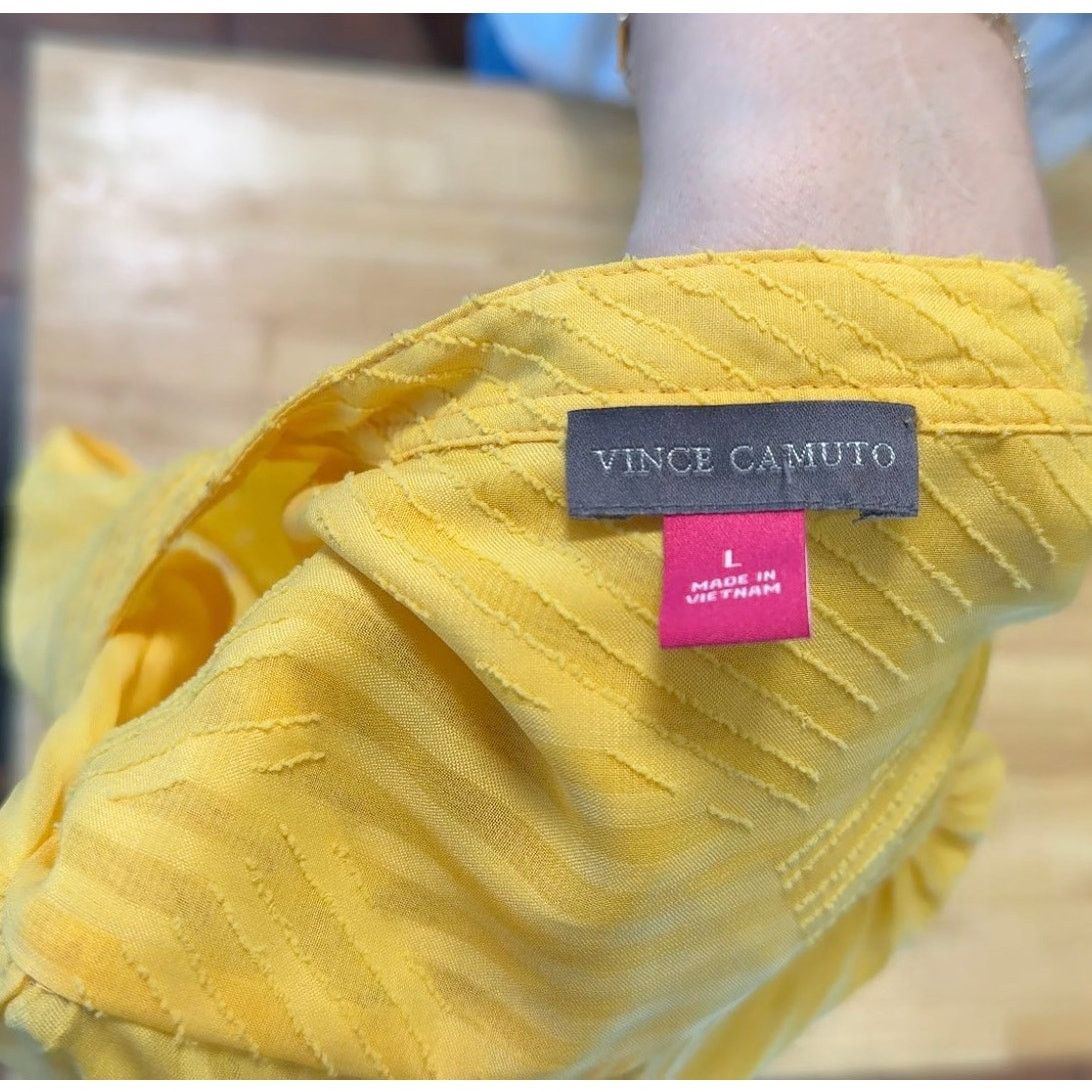 Vince Camuto Vince Camuto Henley Tank Yellow Size L Size L / US 10 / IT 46 - 3 Thumbnail