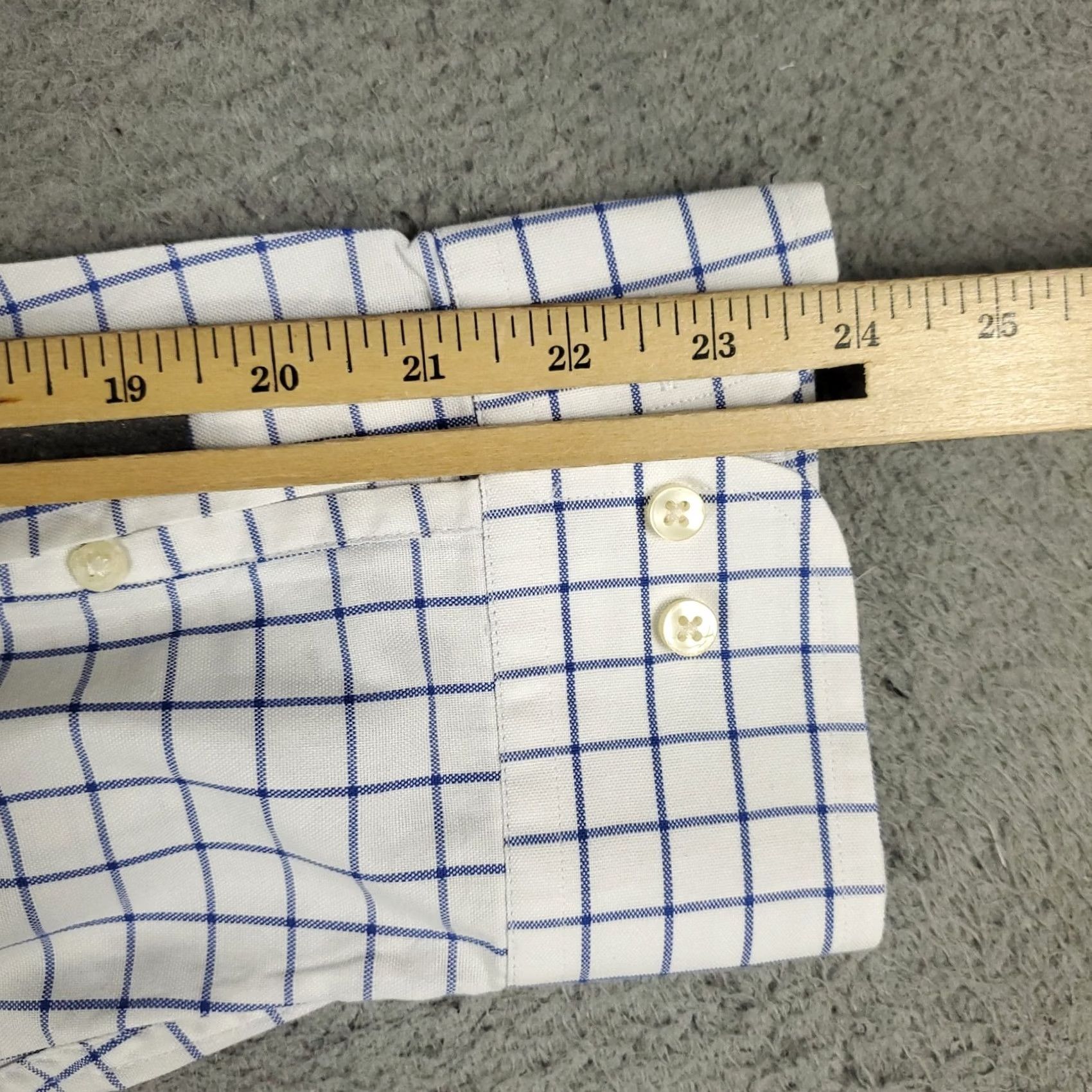 Peter Millar Peter Millar Shirt Mens XL White Blue Check Button-Up Long Sleeve Size US XL / EU 56 / 4 - 6 Thumbnail