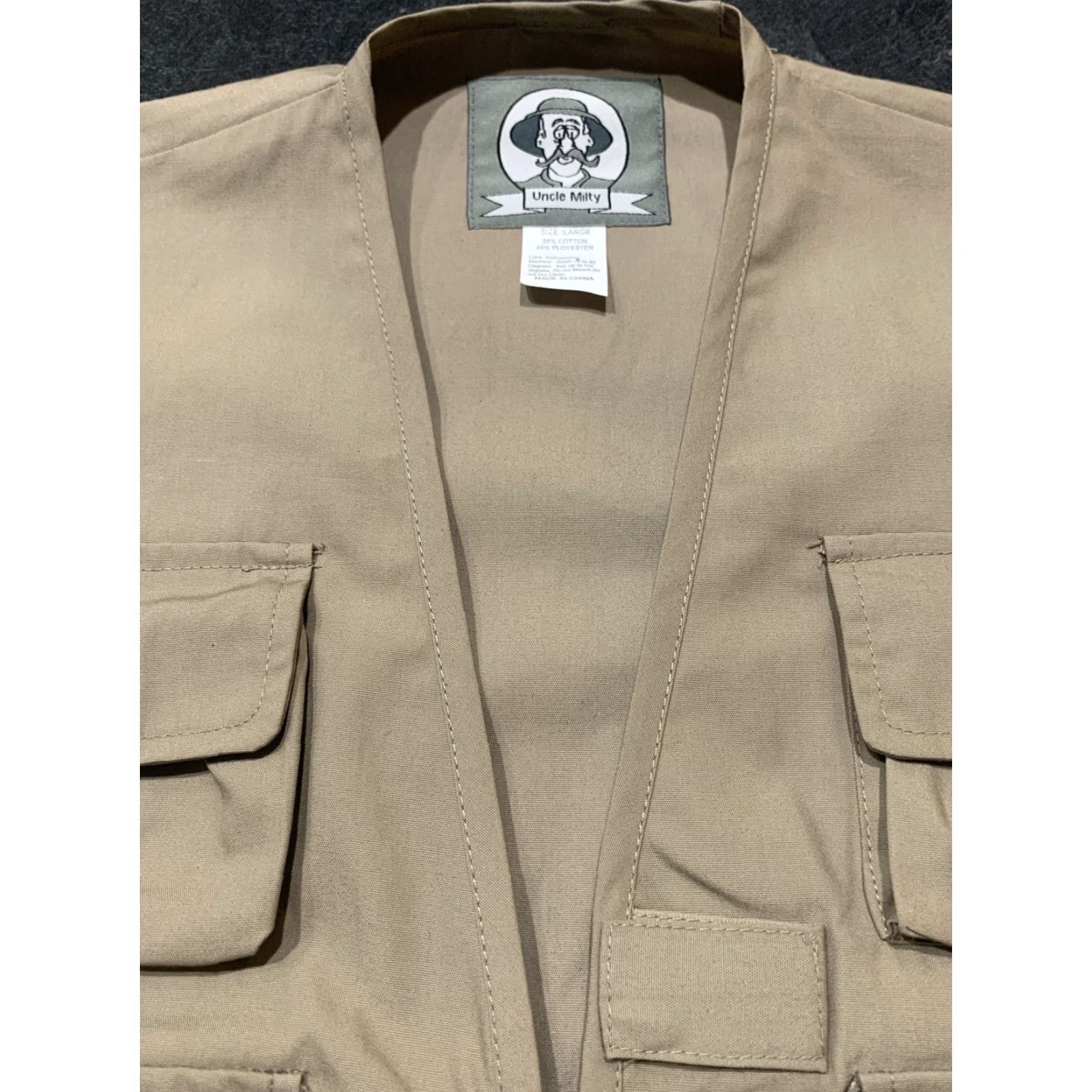 Rothco Rothco Men's Hunting Fishing Travel Vest Mid-Length Canvas Khaki Size Large L Outdoor Size US L / EU 52-54 / 3 - 4 Thumbnail