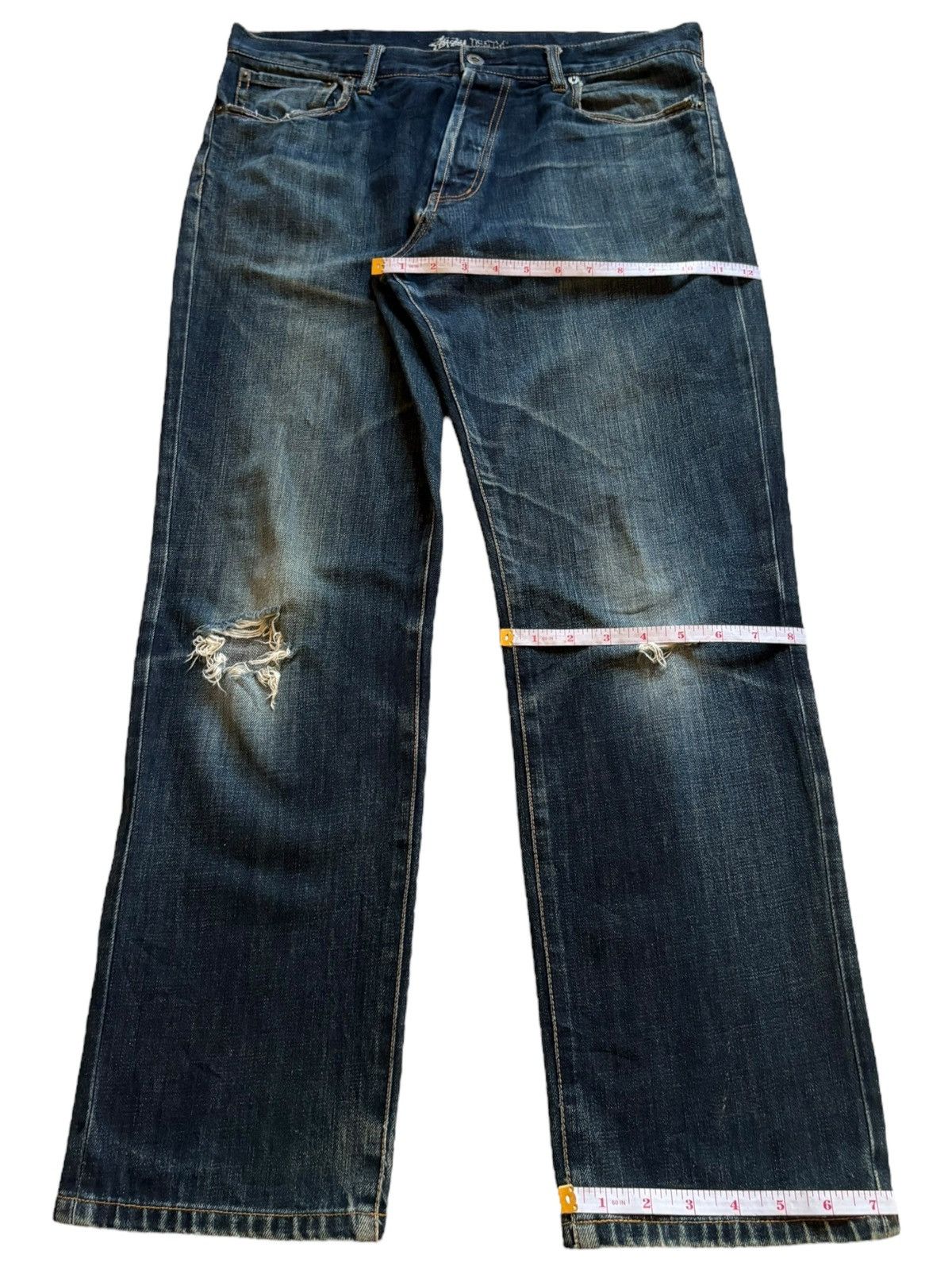 Stussy Vintage Stussy Button Fly Mud Wash Distressed Jeans Size US 34 / EU 50 - 15 Thumbnail