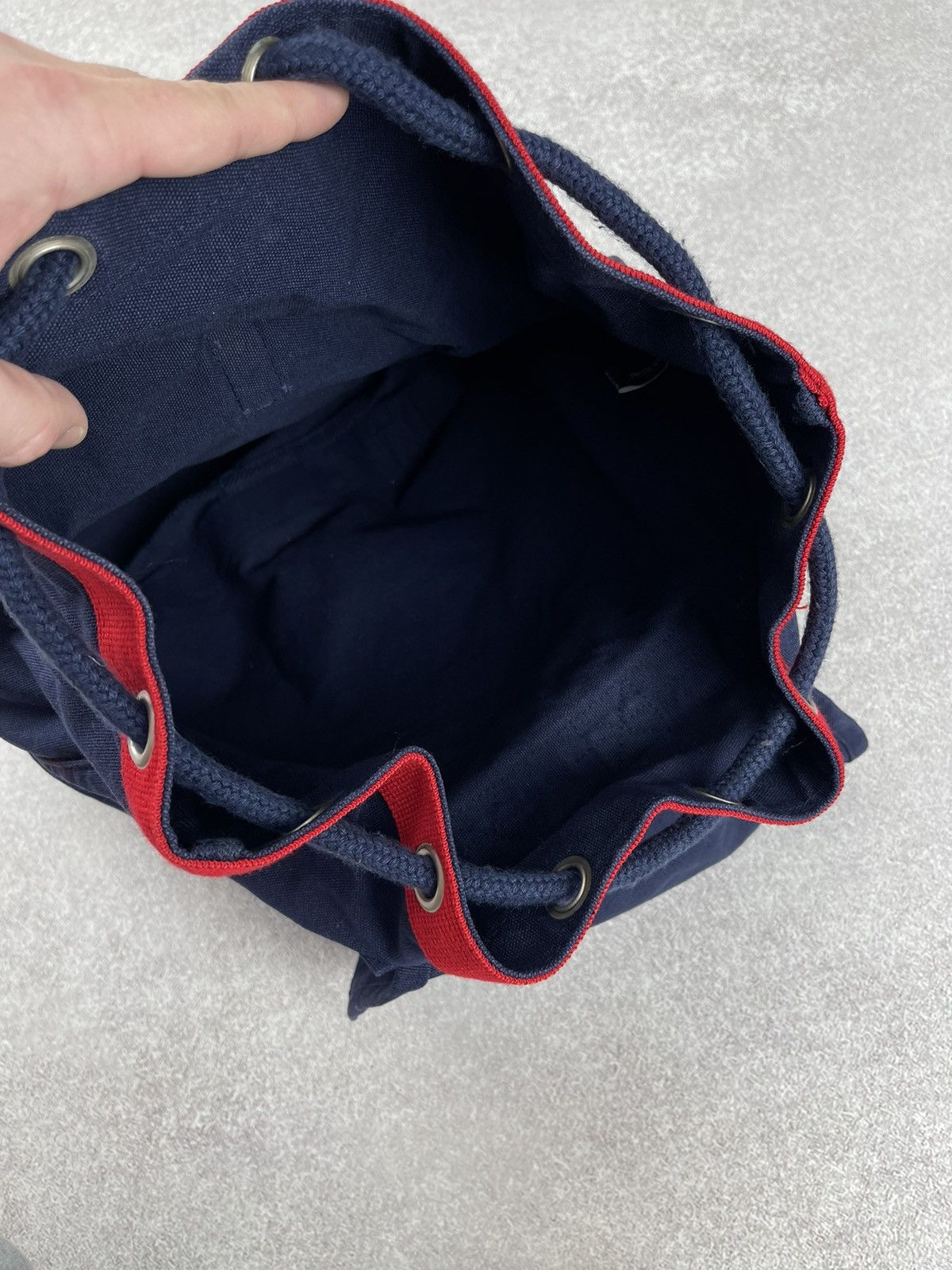 Tommy Hilfiger × Vintage Vintage Tommy Hilfiger Flag Canvas Backpack OS Size ONE SIZE - 5 Thumbnail