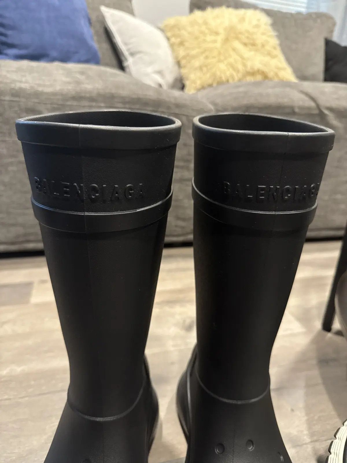 Balenciaga Balenciaga croc rubber boots Size US 8 / EU 41 - 3 Thumbnail