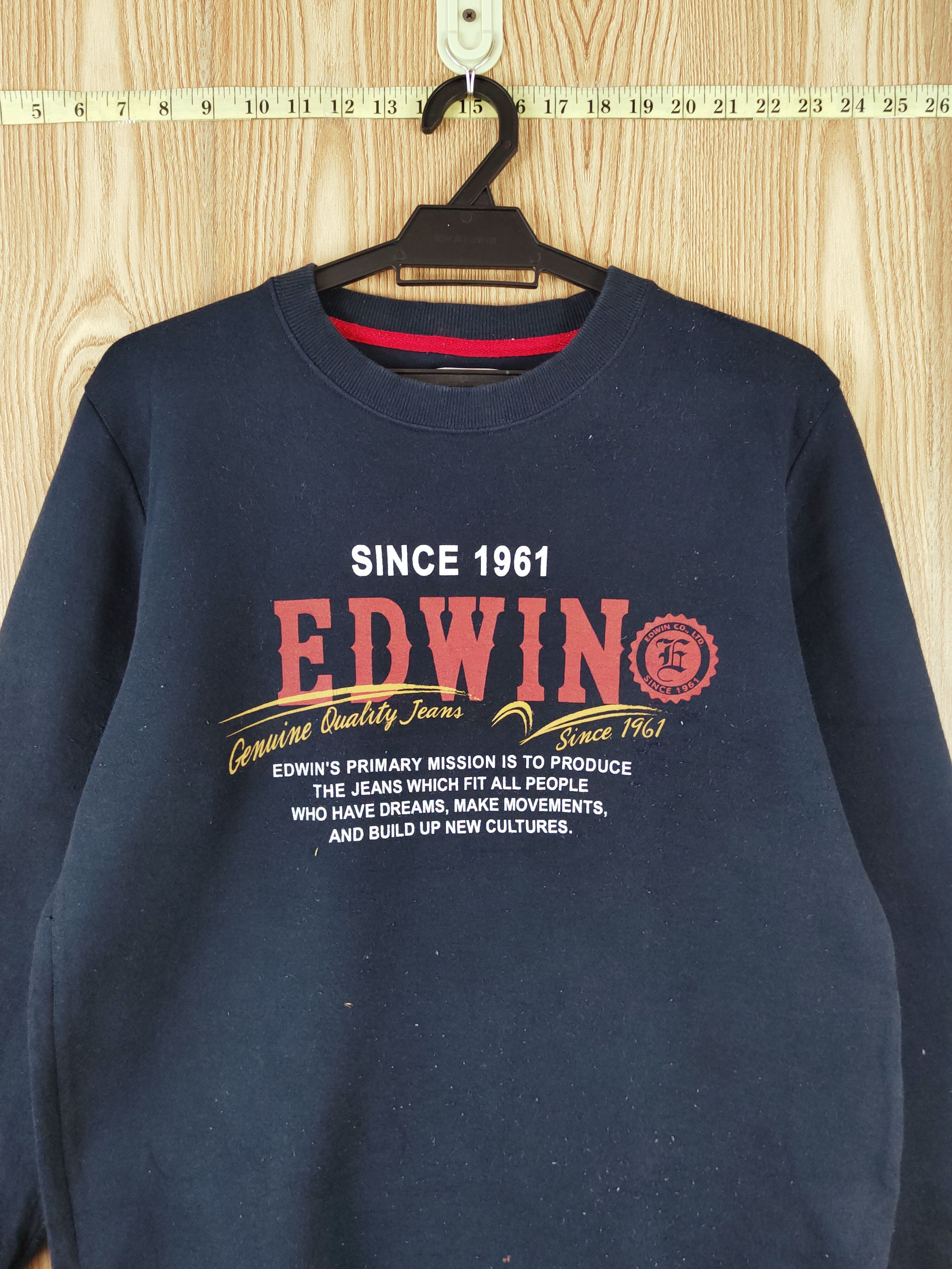 Edwin × Vintage Vintage 💥 Edwin Navy Sweatshirts Sweater Size US M / EU 48-50 / 2 - 2 Thumbnail