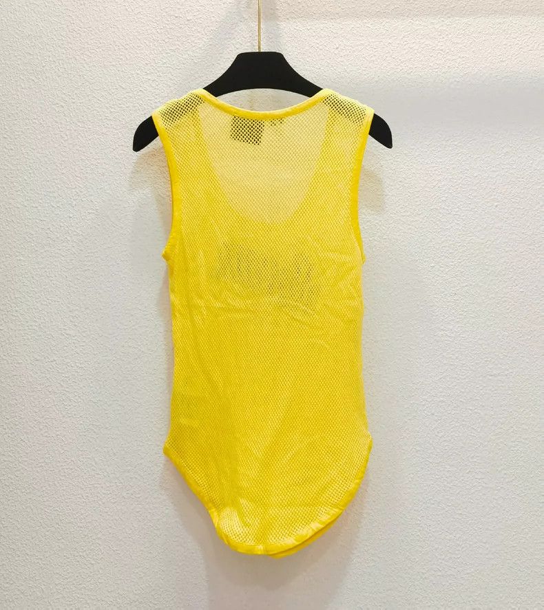 Loewe LOEWE Yellow lettering mesh vest Size S / US 4 / IT 40 - 7 Thumbnail