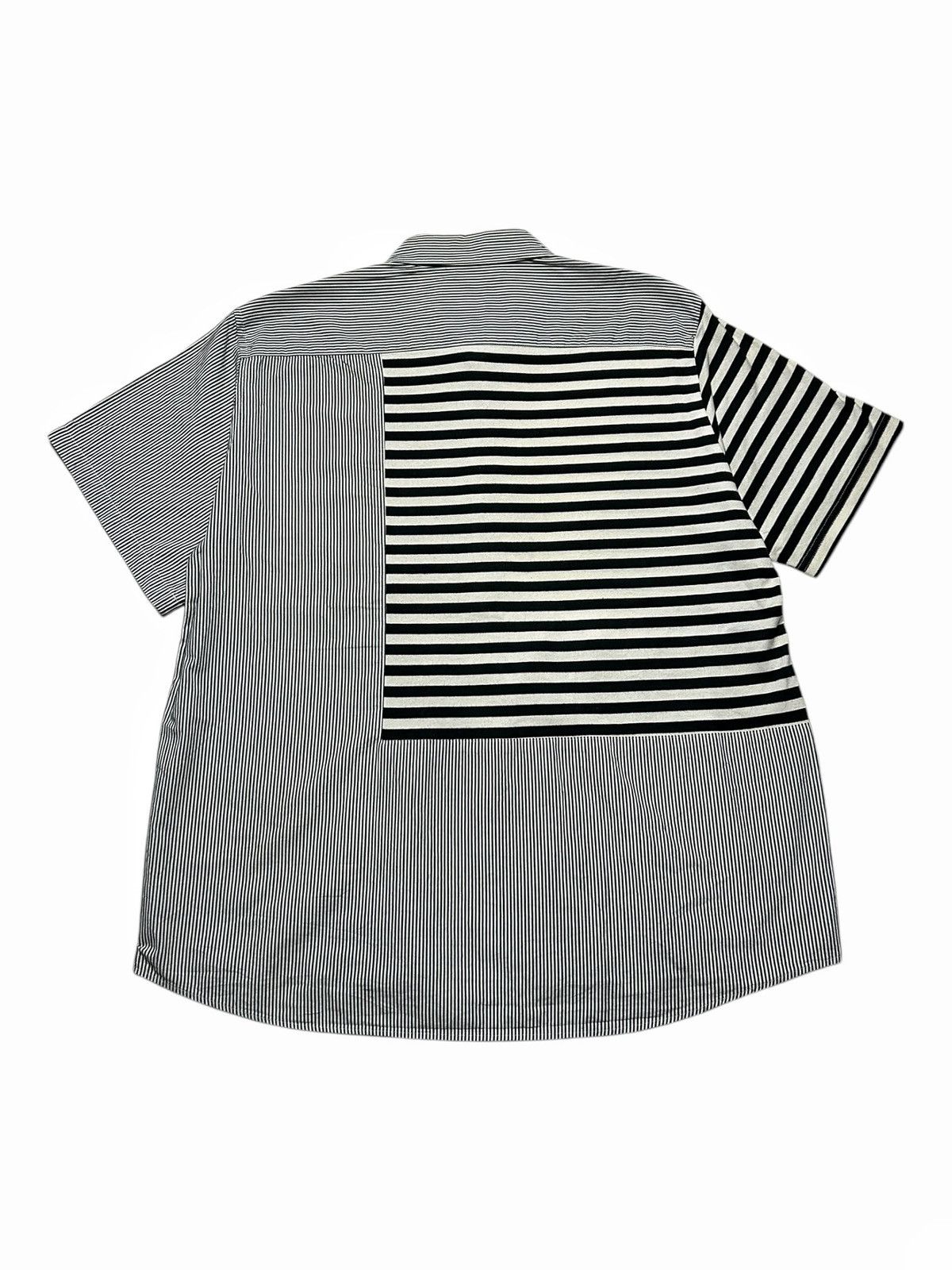 Frapbois × Issey Miyake × Japanese Brand FRAPBOIS Issey Miyake Shirt Short Sleeve Button Up Striped Size US M / EU 48-50 / 2 - 4 Thumbnail
