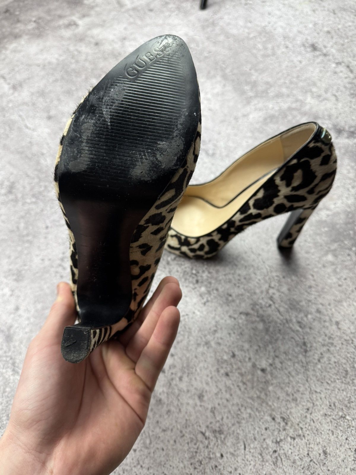 Guess Avant Garde Japanesse Leopard Printed Hells Y2K Boots 00’s Size US 7 / IT 37 - 13 Thumbnail