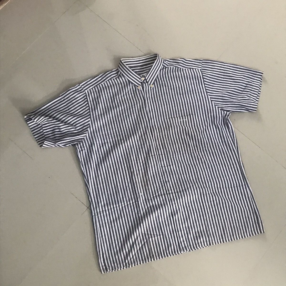 Arrow × Vintage Vintage Ivy League Arrow Black White two tone stripes button Size US XL / EU 56 / 4 - 9 Thumbnail