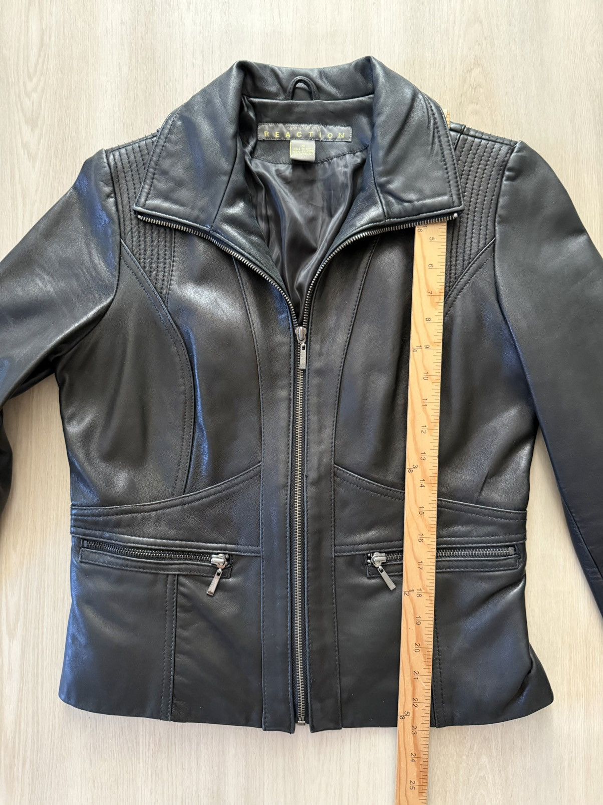 Kenneth Cole Vintage Y2K Kenneth Cole Reaction Leather Jacket Sz M Moto Size M / US 6-8 / IT 42-44 - 6 Thumbnail