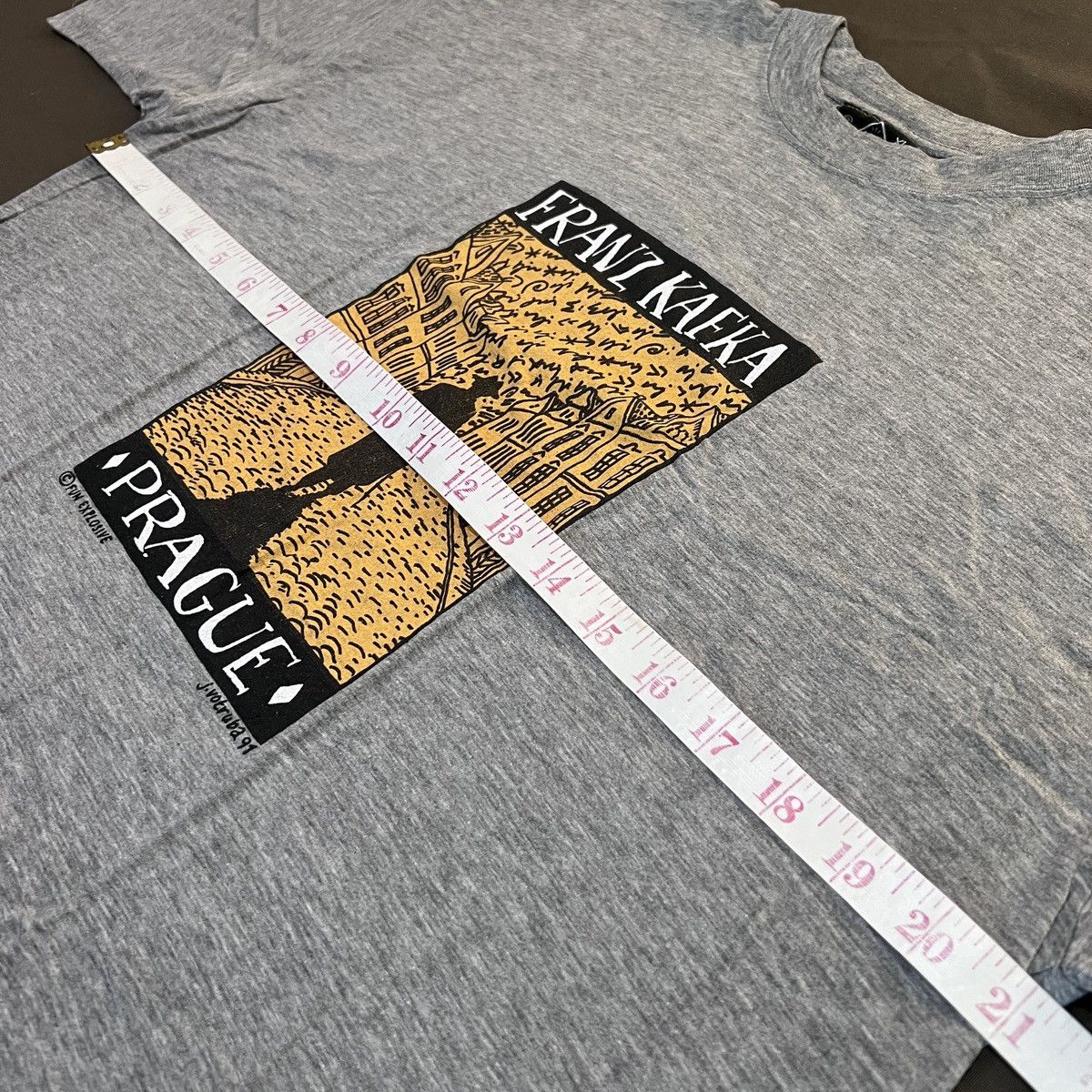 Vintage Vintage Franz Kafka Prague Art Tee Shirt Size US XL / EU 56 / 4 - 5 Thumbnail