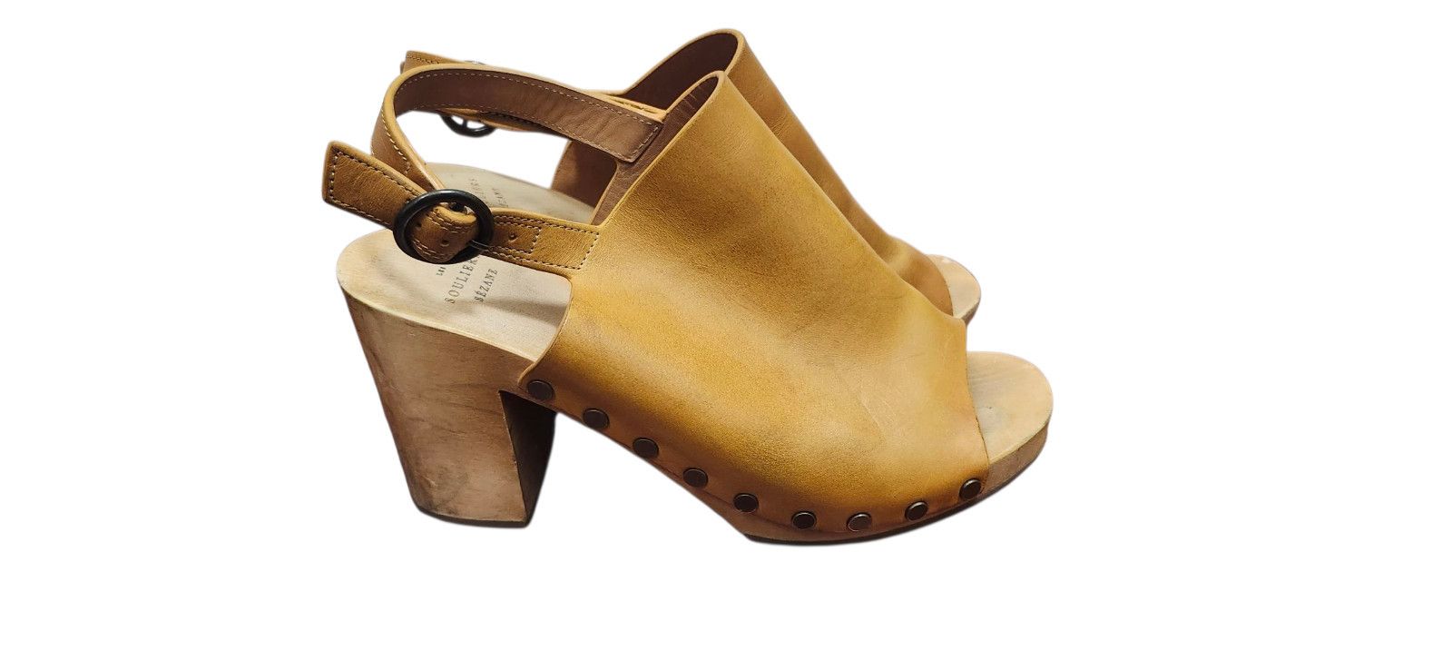 Sezane Sezane Dakota High Clogs Terracotta Wooden Buckle Chunky Size US 8 / IT 38 - 2 Thumbnail