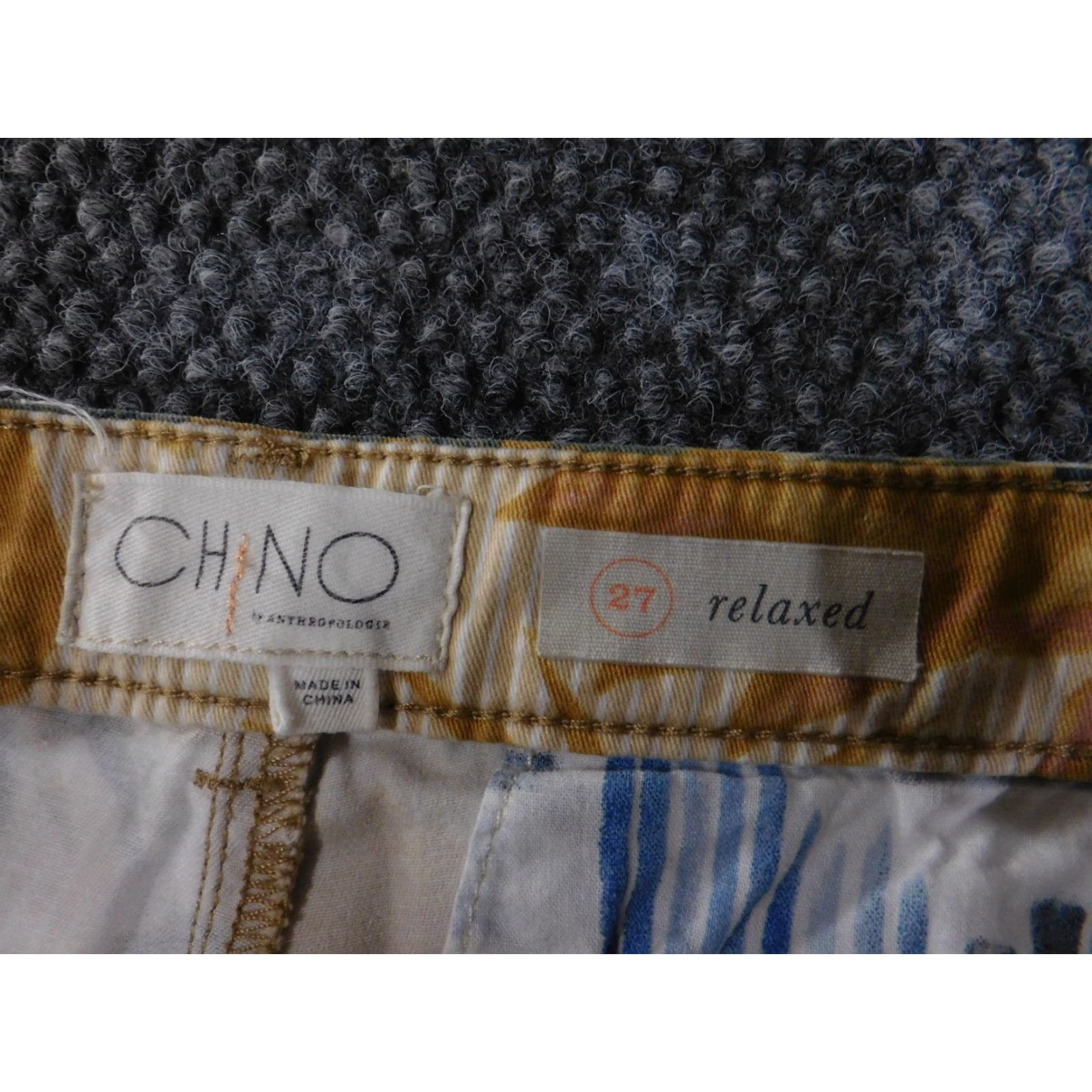 Anthropologie Anthropologie Pants Womens 27 Multicolor Floral Tropical Relaxed Chino Pants Straight Leg Size 27" / US 4 / IT 40 - 3 Thumbnail