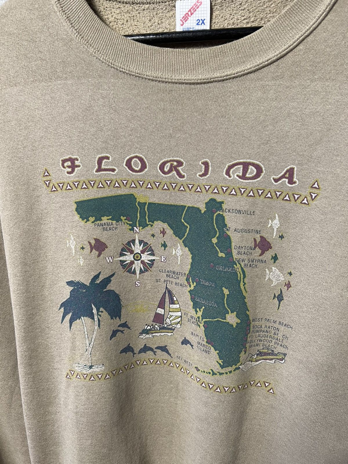 Jerzees Rare Vintage 90s Florida Sweatshirt Jerzees Made In USA Size US XXL / EU 58 / 5 - 2 Thumbnail