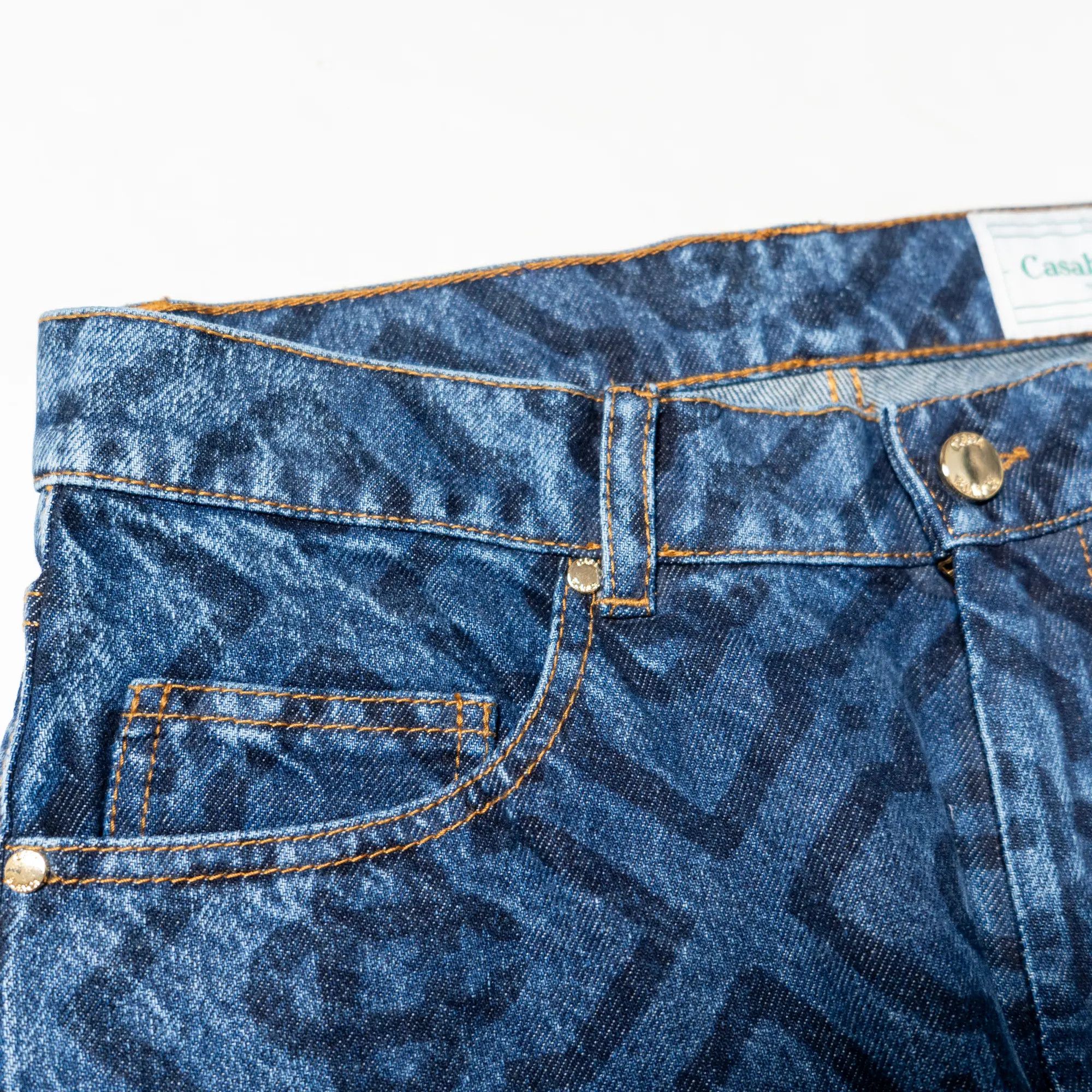 Casablanca o1mle0326 Denim Jeans Laser Monogram in Dark Blue Size US 30 / EU 46 - 4 Thumbnail