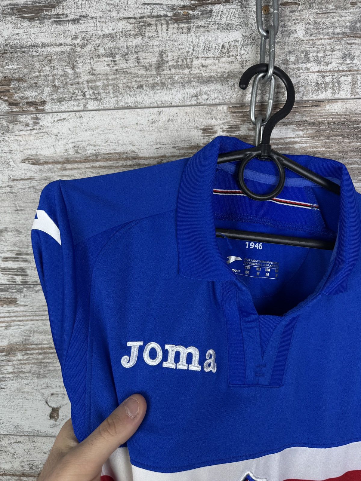 Joma Joma Sampdoria Mens SS Home Shirt soccer jersey T-shirt Size US M / EU 48-50 / 2 - 3 Thumbnail