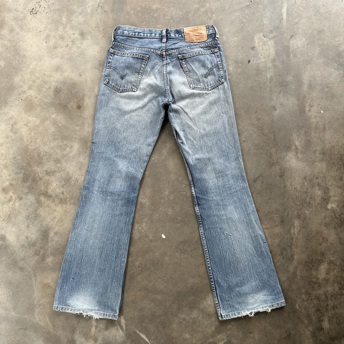 Levi's Vintage Levi’s 517 FLARE Distressed Faded Denim Jean Pant Size US 30 / EU 46 - 9 Thumbnail