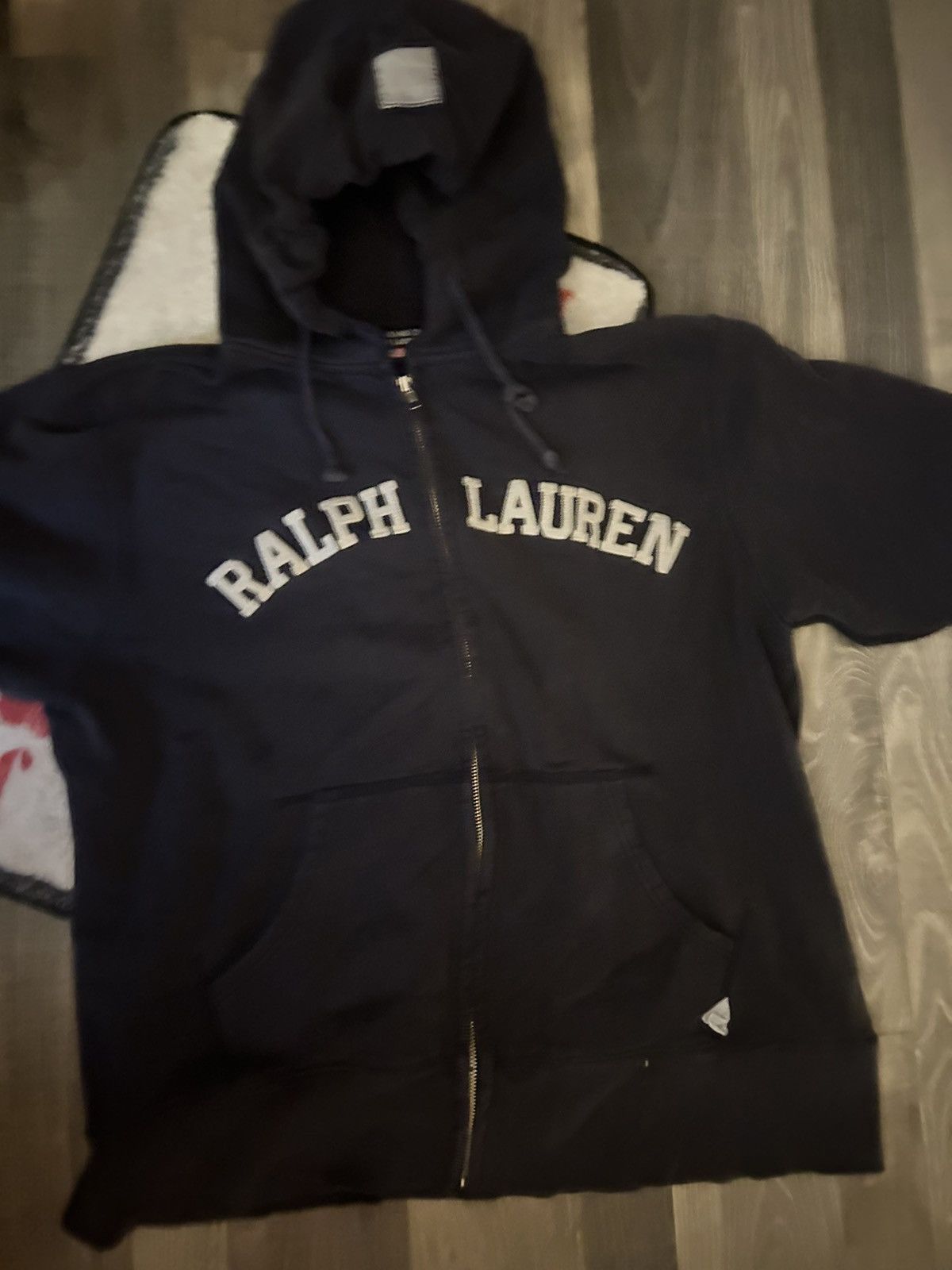 Polo Ralph Lauren Navy Vintage Polo Zip Up Hoodie Size US L / EU 52-54 / 3 - 1 Thumbnail
