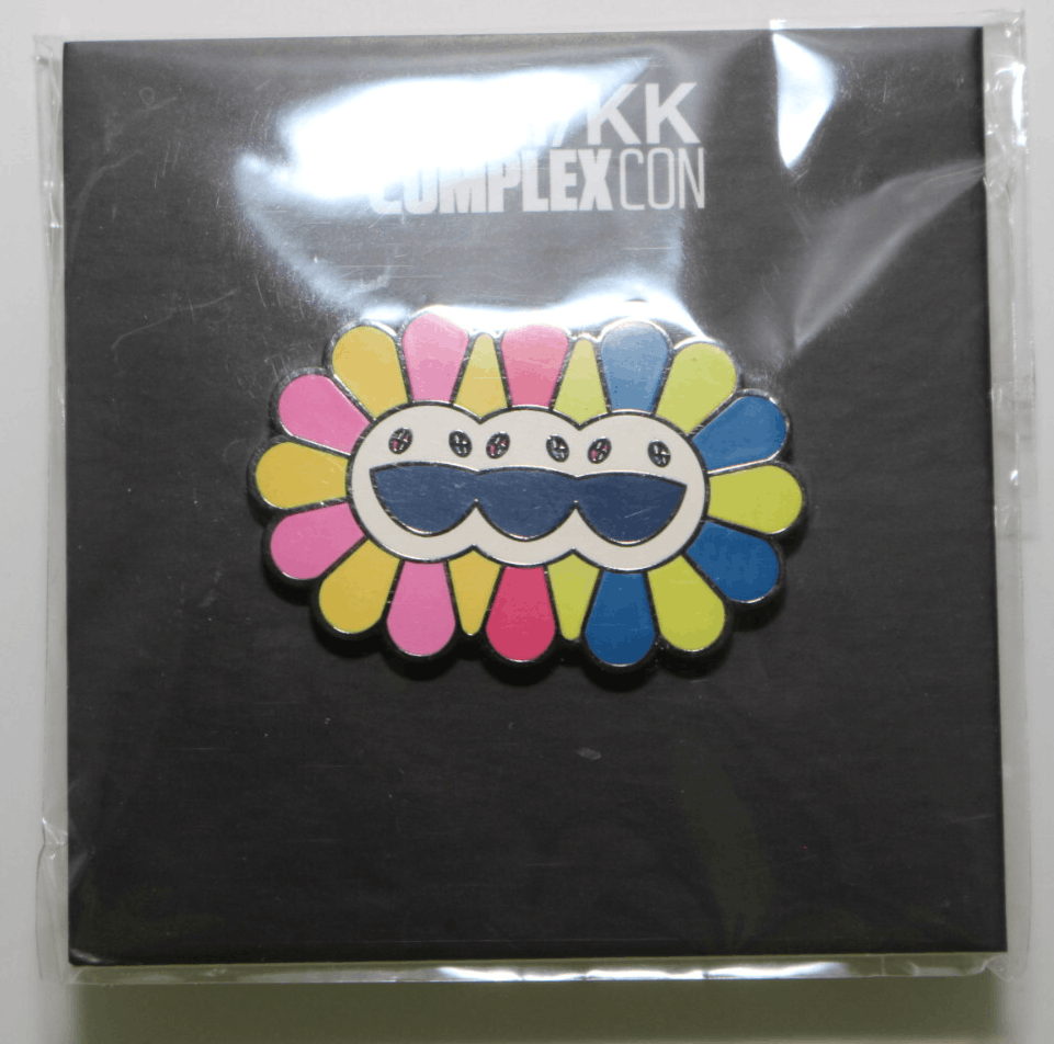 Takashi Murakami Takashi Murakami Blue Pink Triple Flower PINTRILL Enamel Pi Size ONE SIZE - 2 Thumbnail