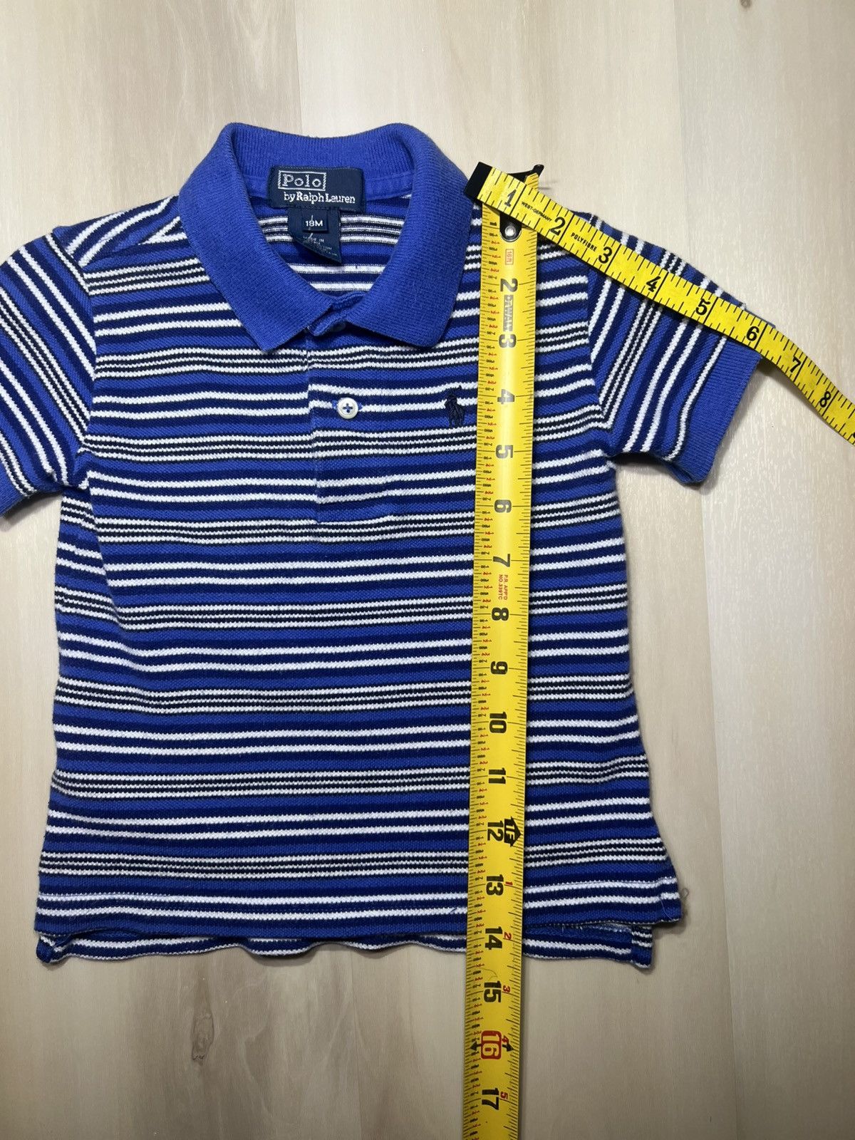 Polo Ralph Lauren Polo Ralph Lauren Blue & White Striped Baby Boy Sz 18m Polo Size US XXS / EU 40 - 6 Thumbnail