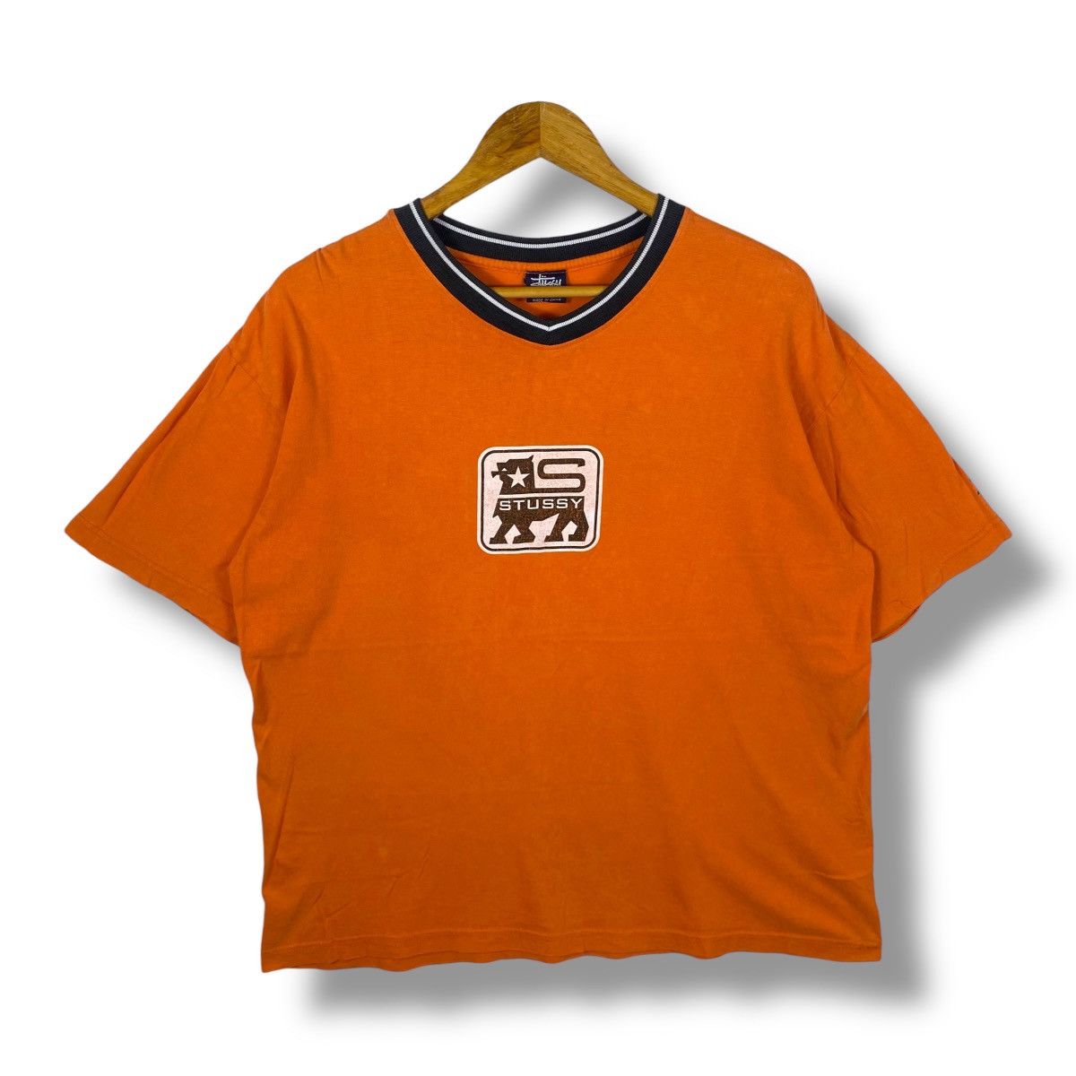 Stussy × Vintage Vintage 90s Stussy Big ass gear T Shirt size 