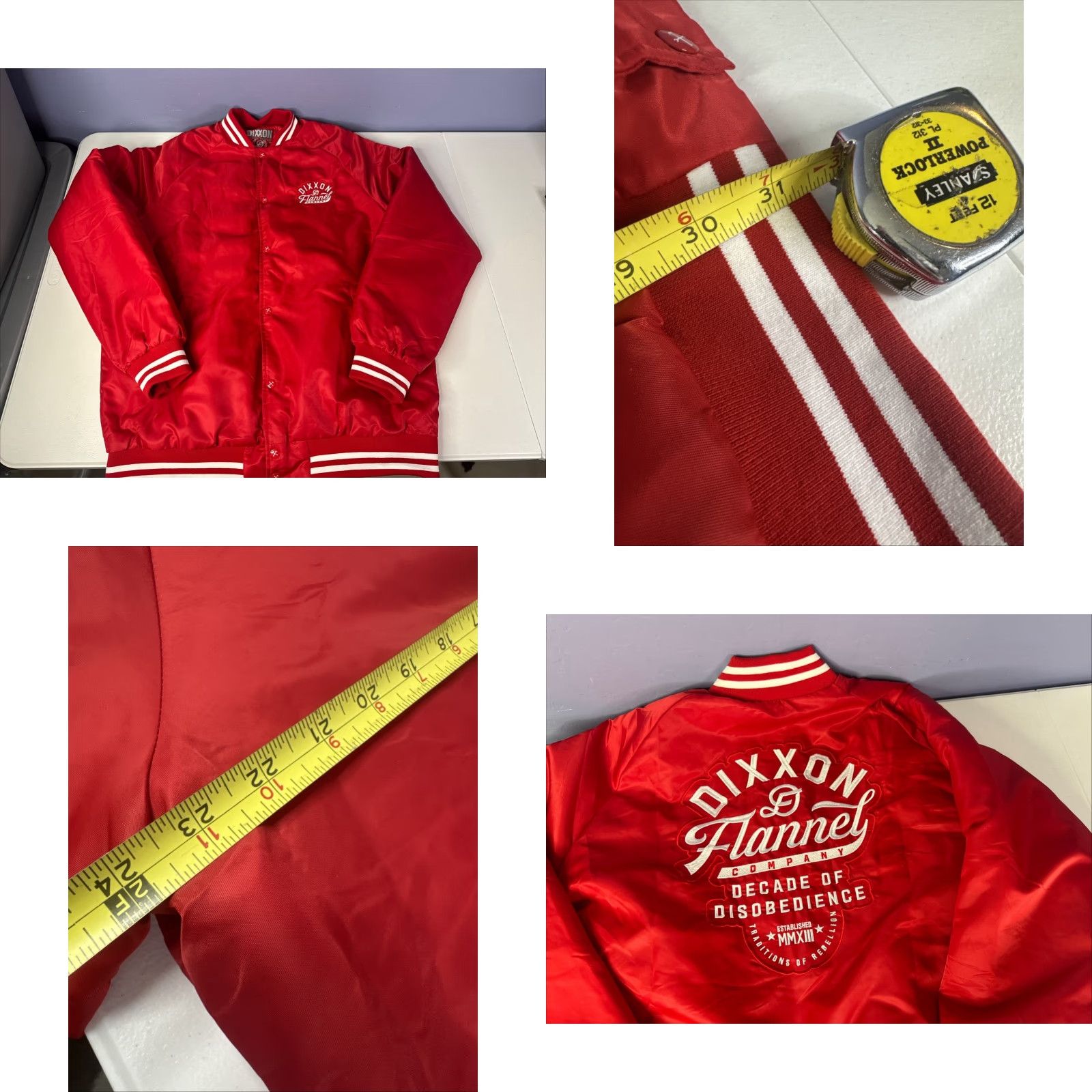 CO Dixxon Flannel Co Bomber Jacket Pastime Men’s XL Red Sports Coat Size US XL / EU 56 / 4 - 8 Thumbnail