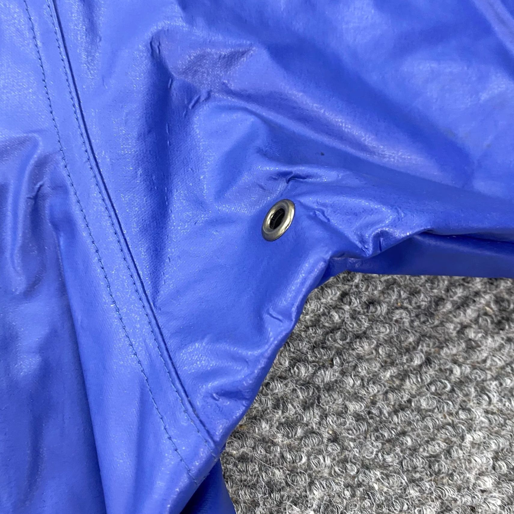 Vintage VINTAGE Woolrich Rain Coat Jacket Mens Medium Blue PVC Snap Zip Lined Casual Size US M / EU 48-50 / 2 - 5 Thumbnail