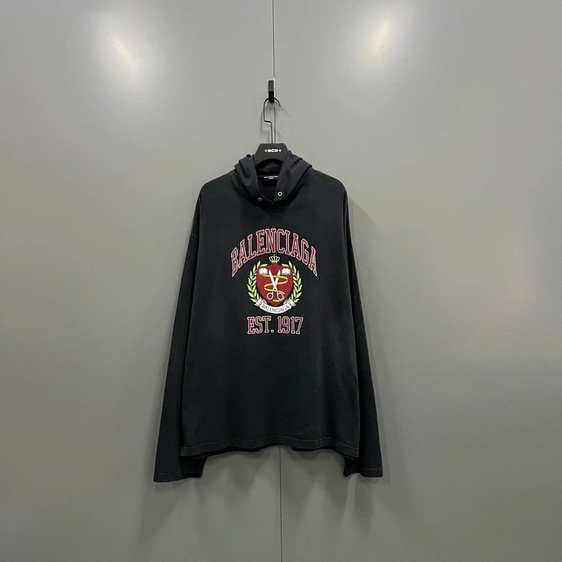 Balenciaga Balenciaga Wheat ear scissors printed logo hoodie Size US S / EU 44-46 / 1 - 1 Thumbnail