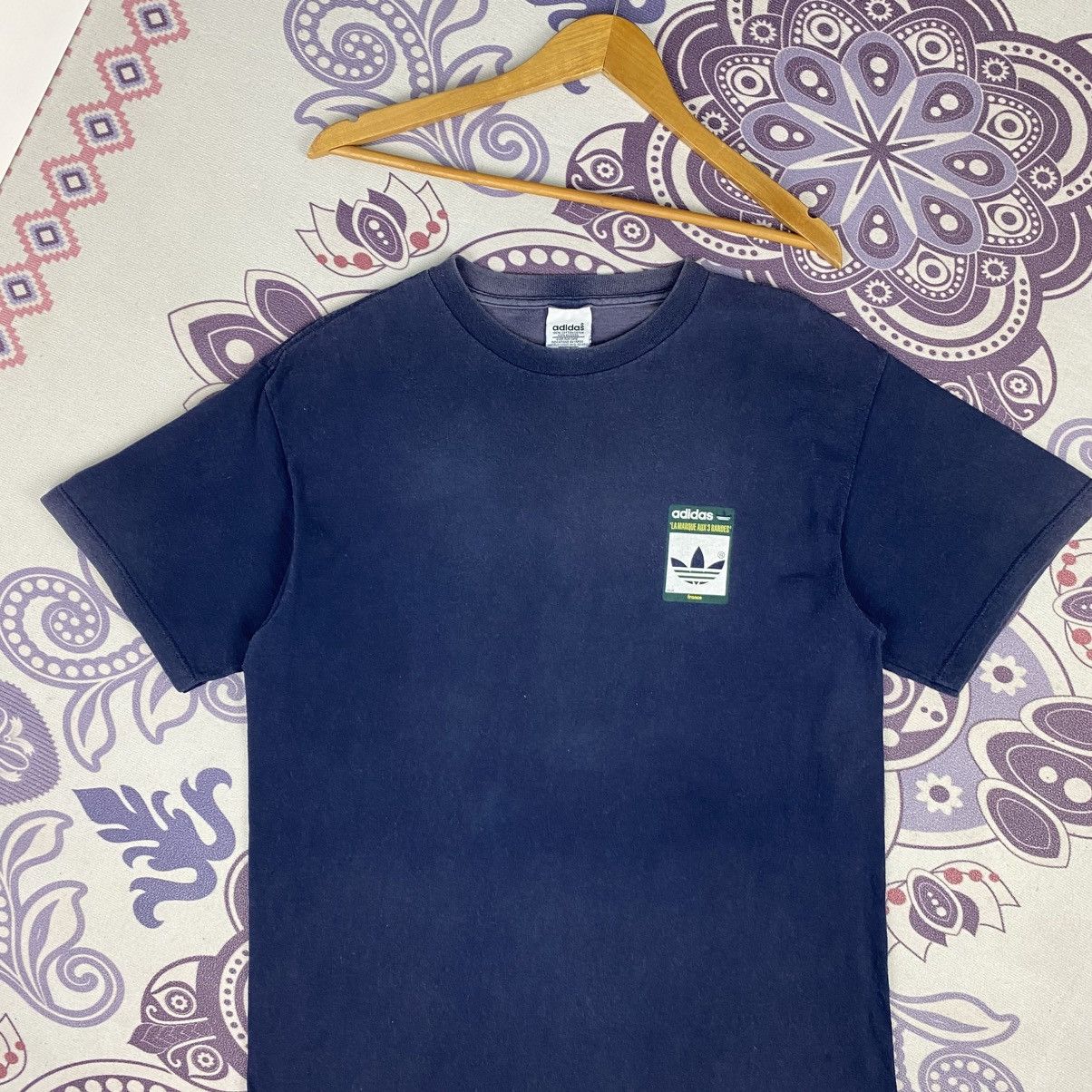 Adidas Rare🔥Vintage Adidas Sun Faded Shirt Big Logo Spell Out Size US L / EU 52-54 / 3 - 4 Thumbnail