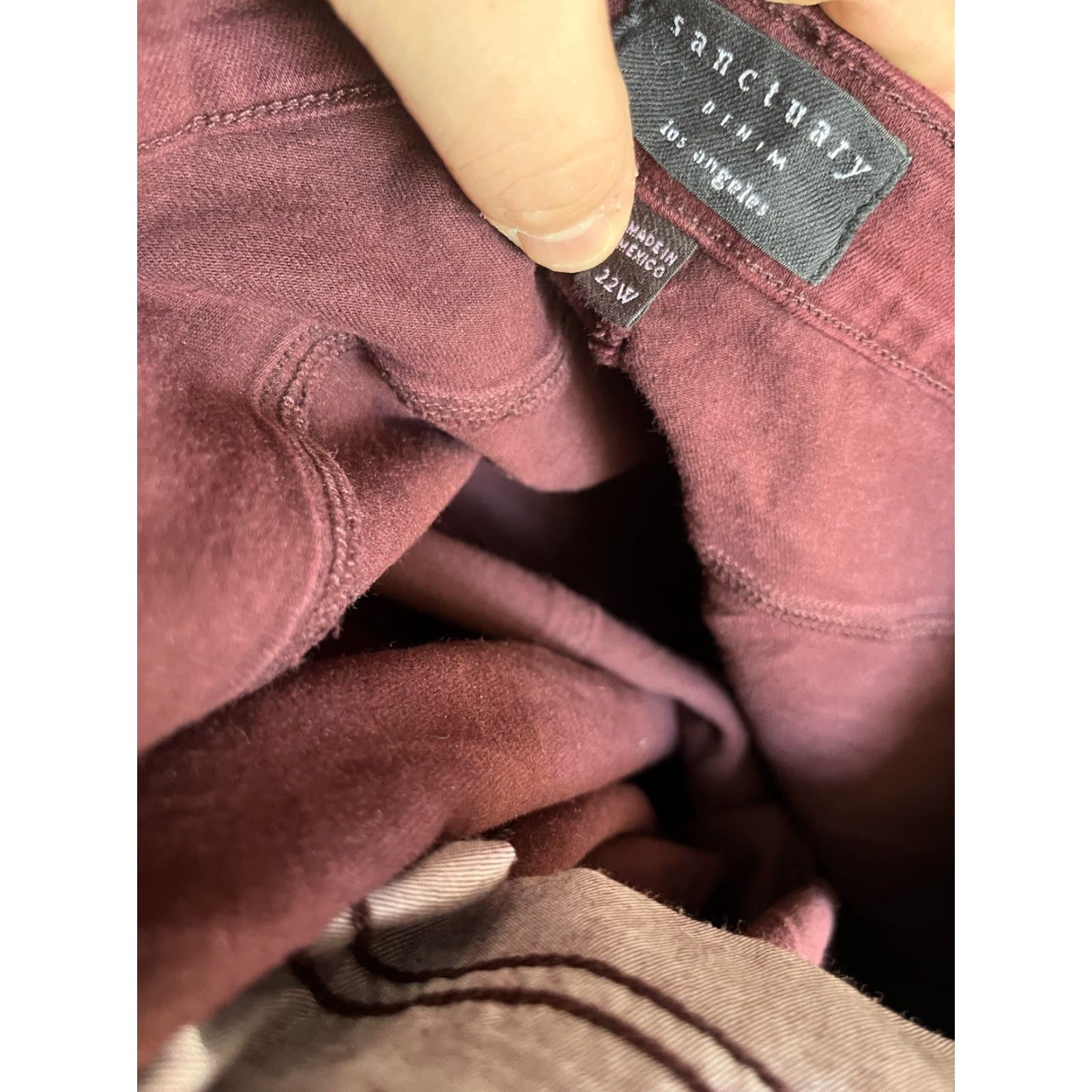 Sanctuary Sanctuary Jeans Social Standard Ankle Skinny Maroon Womens 22W Jeans Size 40" / US 18 - 5 Thumbnail