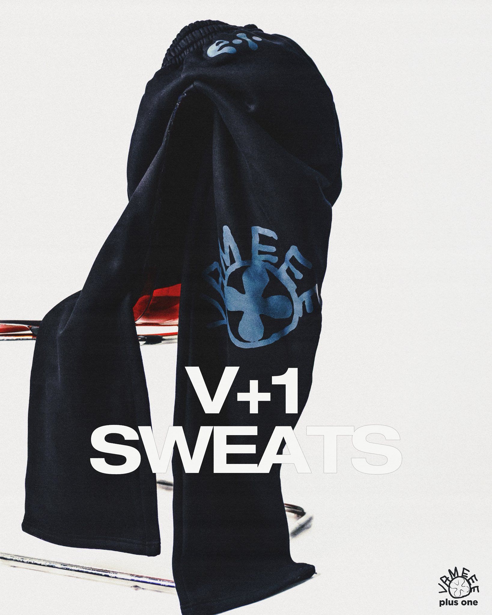 Plus One Clothing Vameee x Plus One Black Basic Logo Sweatpants Size US 32 / EU 48 - 6 Thumbnail