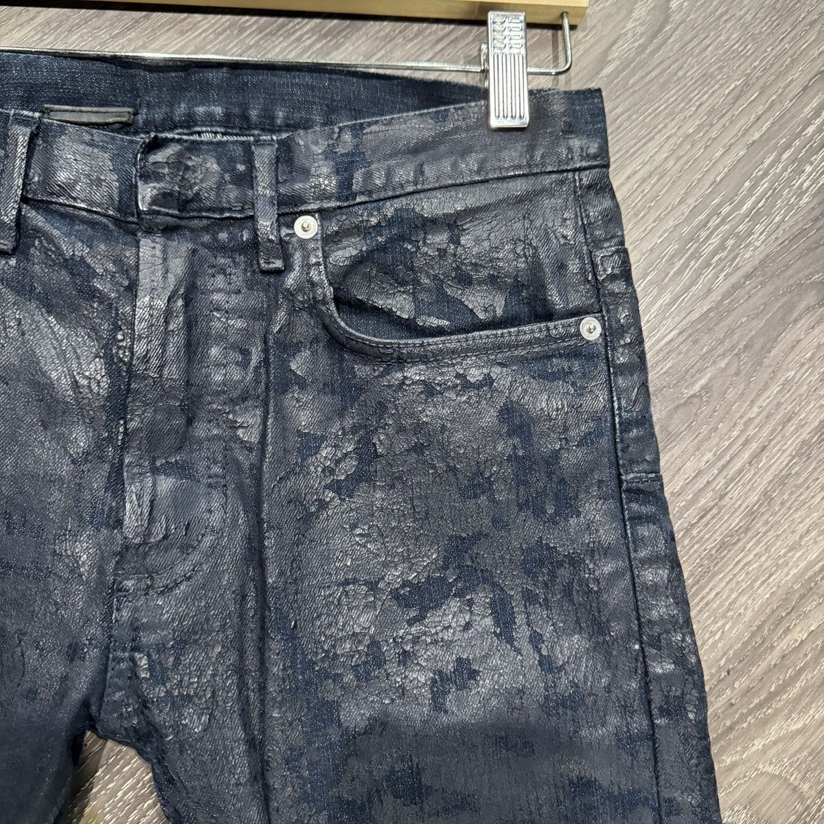 Dior Dior Homme Kris Van Assche Waxed Denim Jeans Size US 27 - 3 Thumbnail