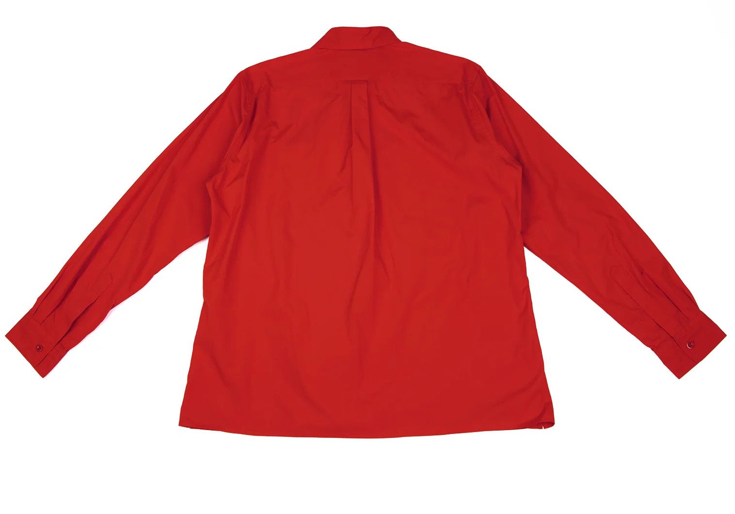 Yohji Yamamoto Yohji Yamamoto Cotton Asymmetrical Collar Shirt Red 3 Size US L / EU 52-54 / 3 - 11 Thumbnail
