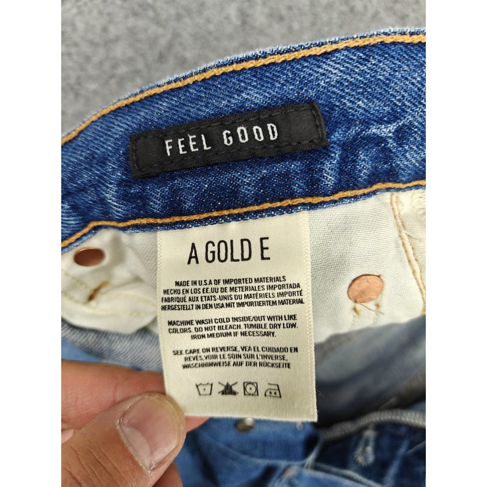 Agolde AGOLDE Jeans Womens 26 Blue High Rise Straight Distressed Button Fly Denim Jeans Size 26" / US 2 / IT 38 - 5 Thumbnail