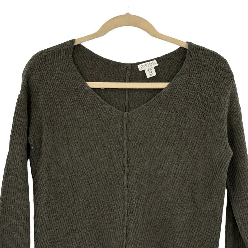 Other Olive Green Knitted Sweater Size M V-Neck Pullover Grandmaco Size M / US 6-8 / IT 42-44 - 3 Thumbnail