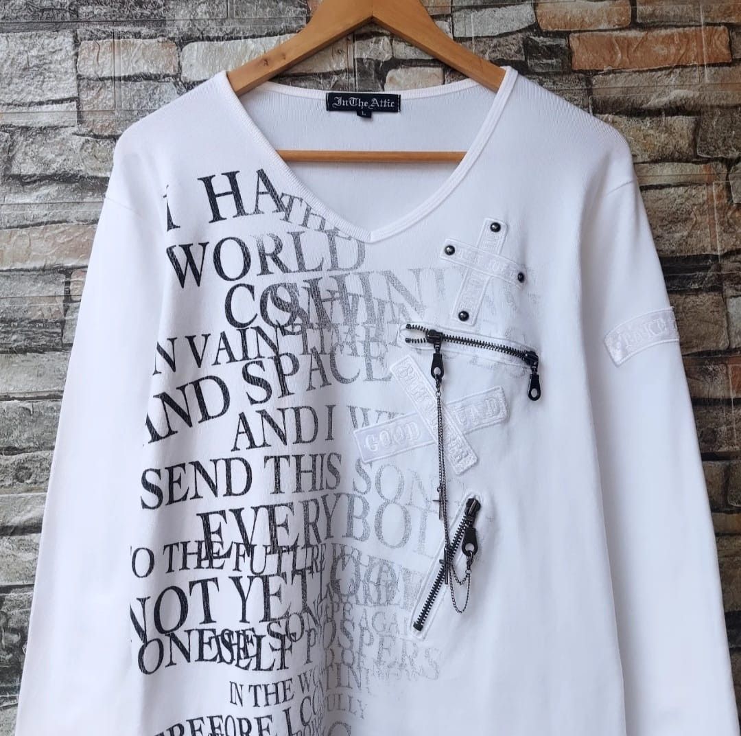 In The Attic Japanese Brand In The Attic Punk Style Vneck Long Sleeve Size US M / EU 48-50 / 2 - 3 Thumbnail