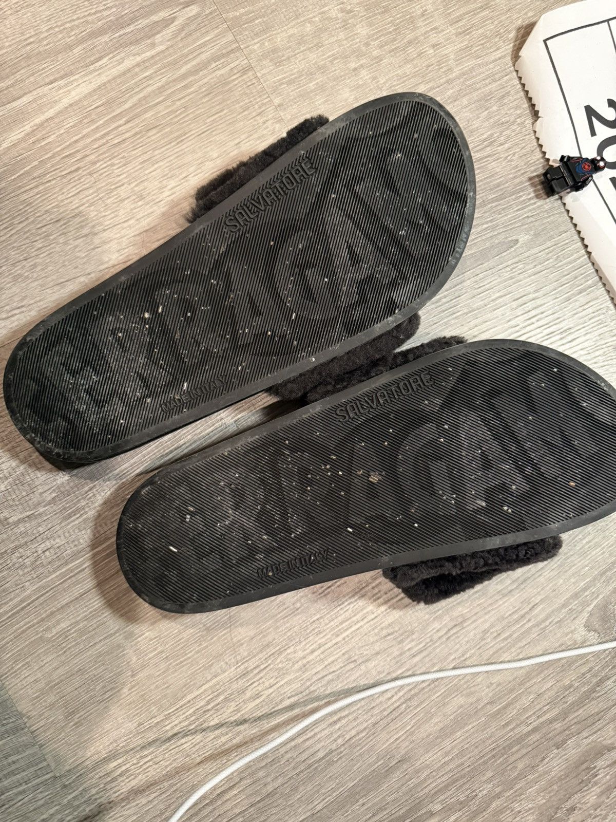 Salvatore Ferragamo Ferragamo "Don" Lamb Fur Slides Size US 9 / EU 42 - 6 Thumbnail