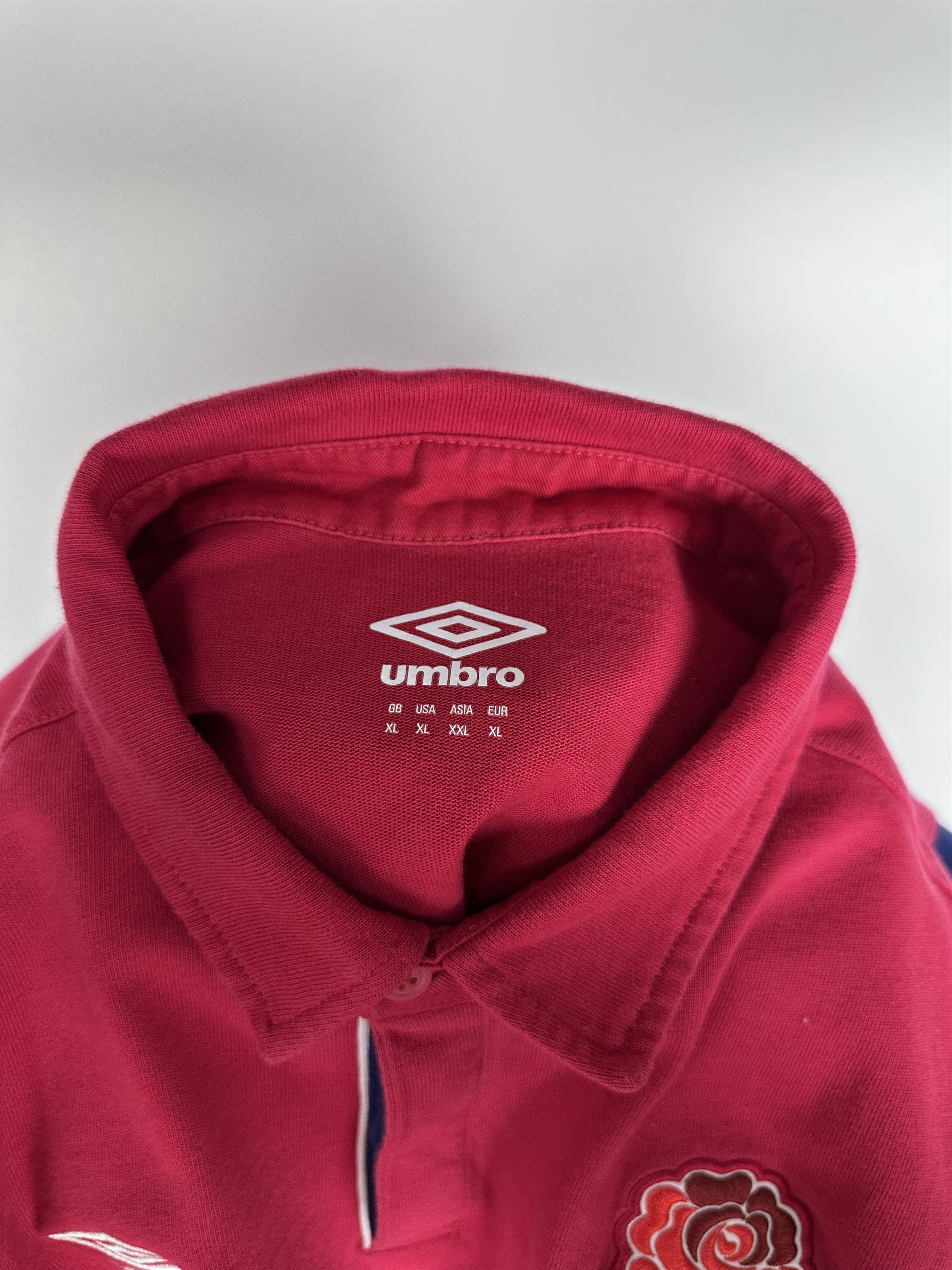 Umbro Umbro England Rugby Away Shirt Long Sleeve 2021 Red Size XL Size US XL / EU 56 / 4 - 10 Thumbnail