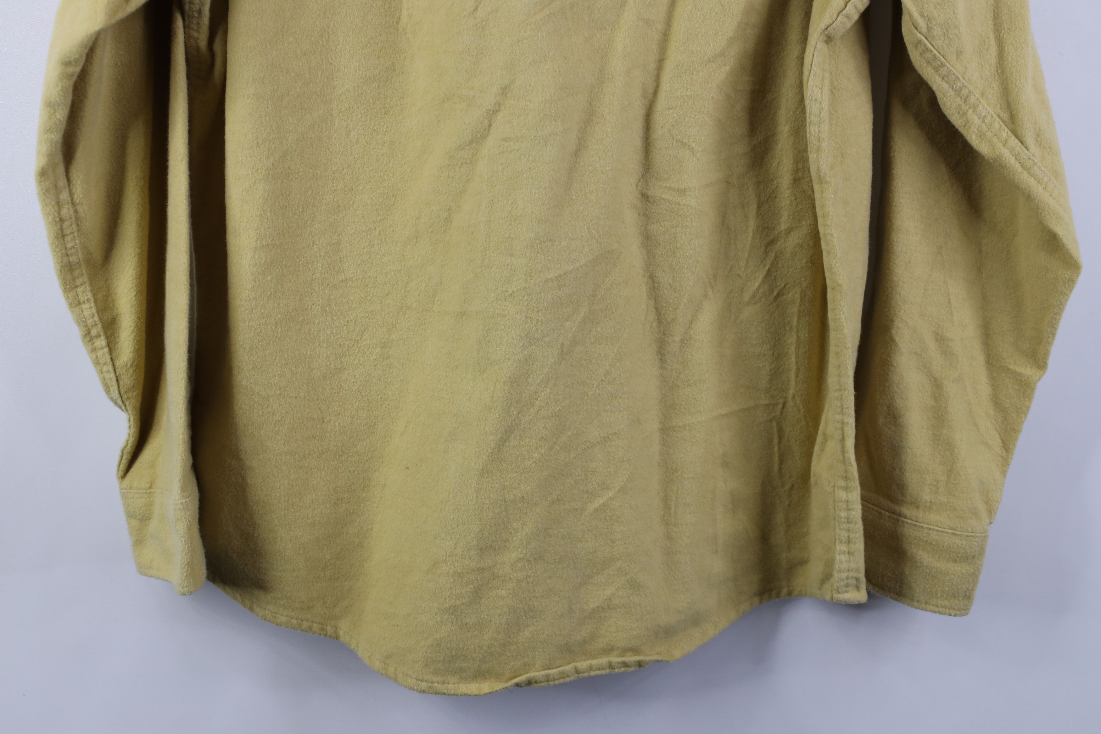 Vintage Vintage 70s Streetwear Chamois Cloth Button Shirt Yellow USA Size US L / EU 52-54 / 3 - 14 Thumbnail