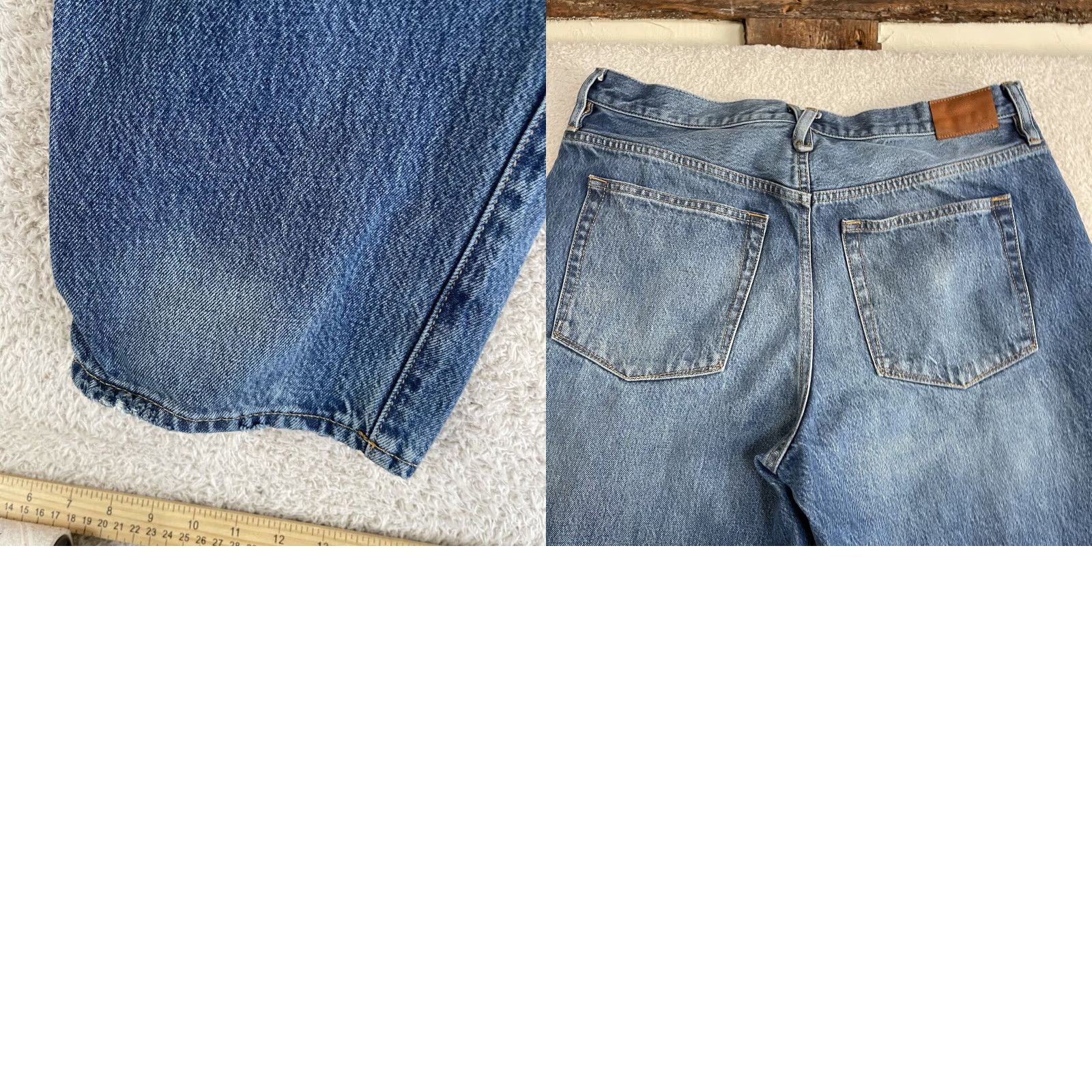 J.Crew VINTAGE J.CREW Jeans Women's 32T (36x30) Blue Slouchy Boyfriend High Rise Boho Mom Faded Jeans Size 24" / US 00 / IT 34 - 10 Thumbnail