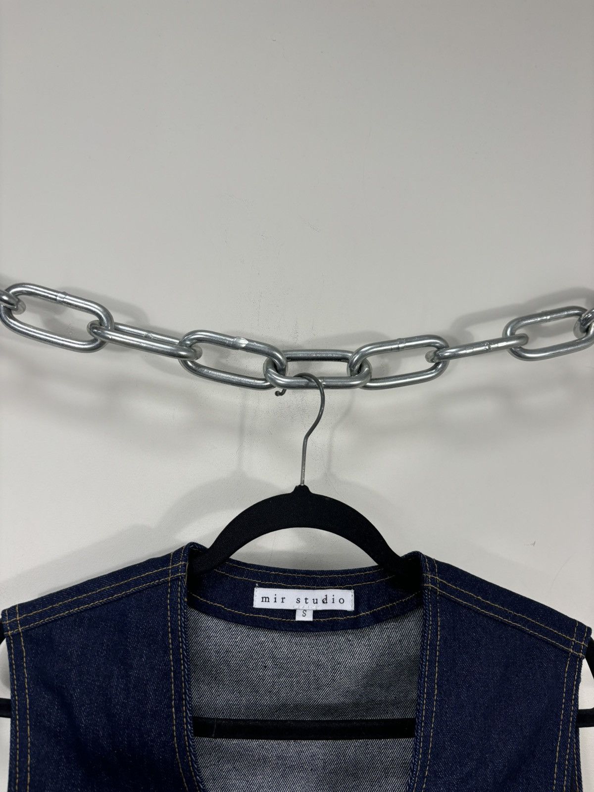 Other Mir Studio Workshop Y2K Navy Blue Hype Denim Vest Jacket Size US S / EU 44-46 / 1 - 8 Thumbnail