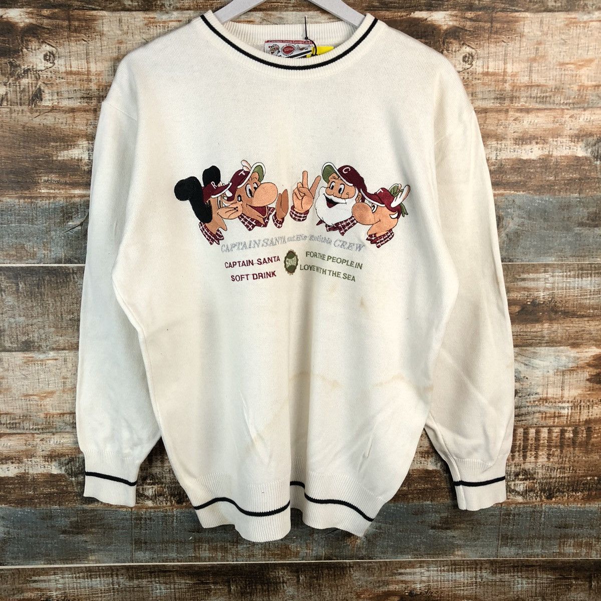 Captain Santors Captain Santa vintage White Sweatshirt #A1906 Size US M / EU 48-50 / 2 - 3 Thumbnail