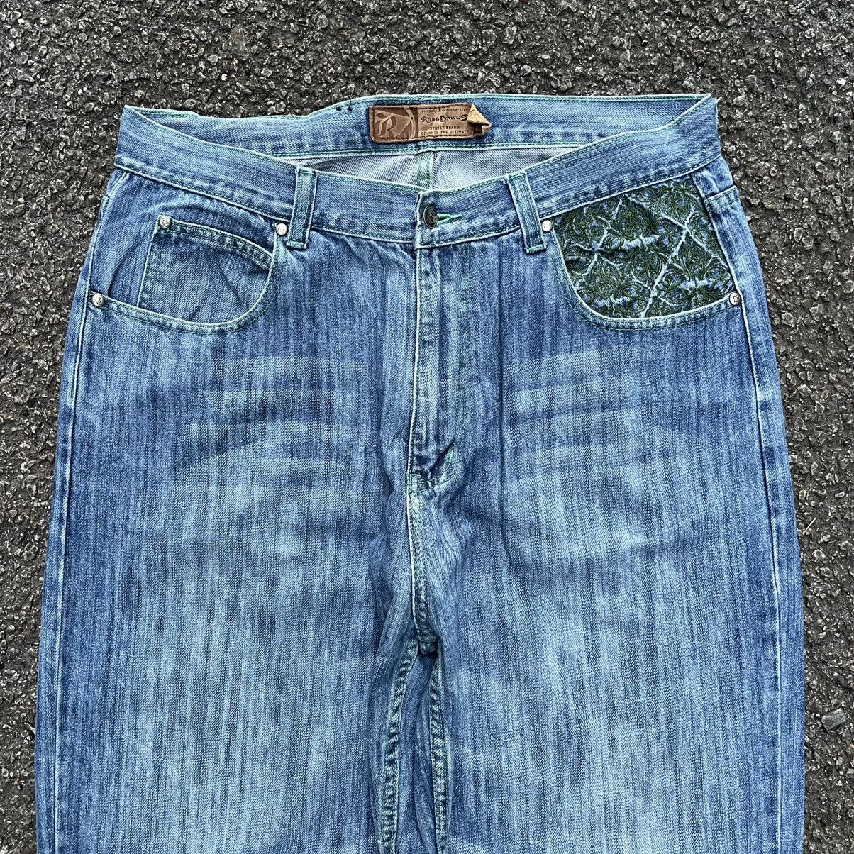 Southpole Baggy Jeans Loose ROAD DAWGS Y2K Washed Blue Denim JNCO Size US 37 - 4 Thumbnail