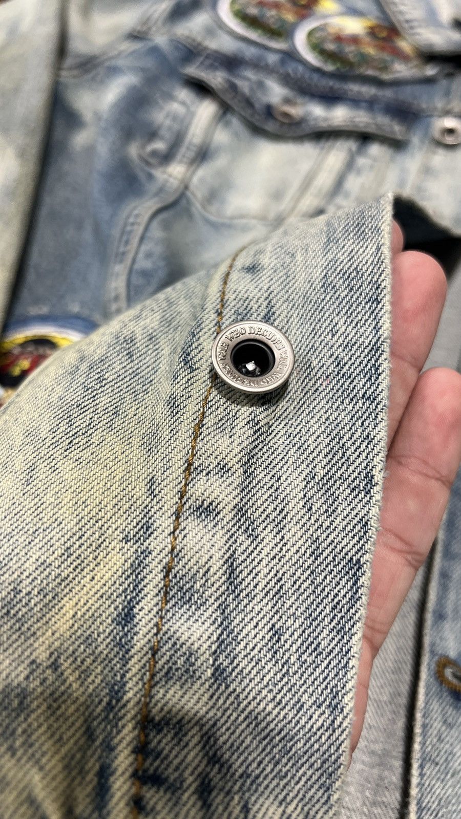 Who Decides War Who Decides War Acid Sphere Denim Jacket Size US L / EU 52-54 / 3 - 9 Thumbnail