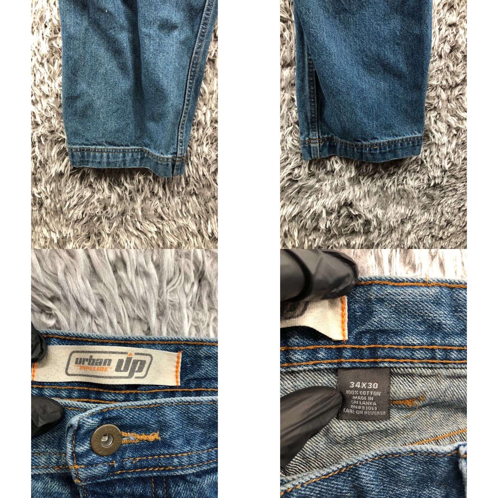 Vintage Urban Pipeline Jeans Mens Size 34x30 Mid Rise Straight Leg Blue Medium Wash Denim 5-Pocket Regular Fit Size US 34 / EU 50 - 8 Thumbnail