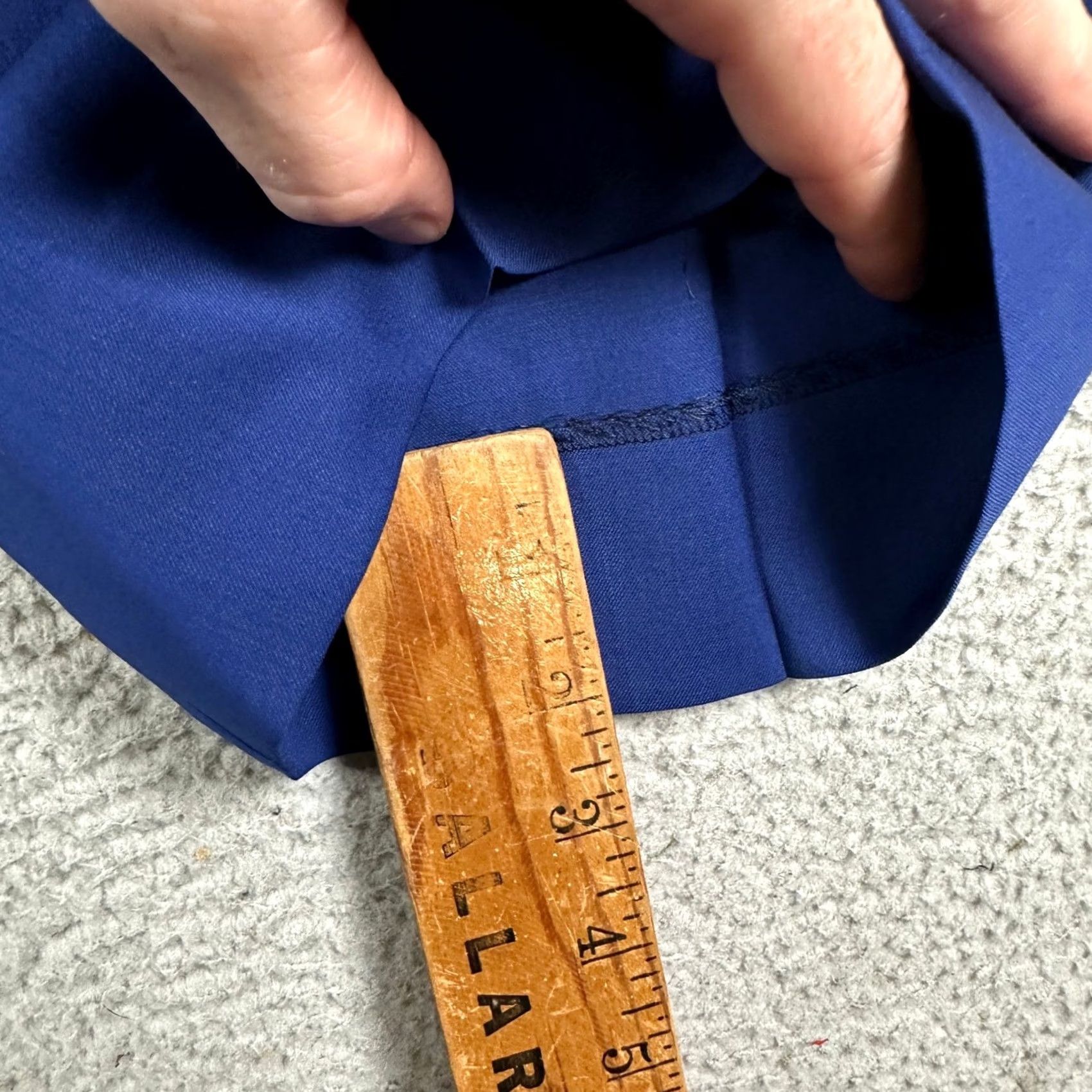 Vintage Heritage Gold Mens Super 110s Wool Dress Pants Cobalt Blue 49x26 Made in Canada Size US 32 / EU 48 - 5 Thumbnail
