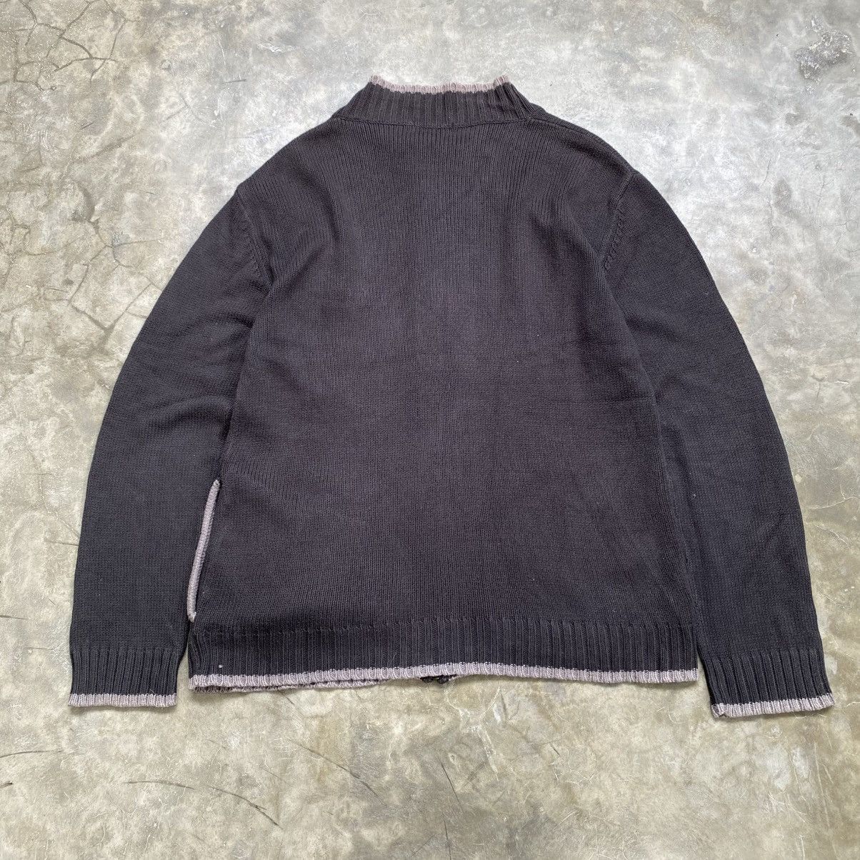 Burberry 2000s Burberry Brown Black Label Zip Sweater Size US M / EU 48-50 / 2 - 2 Thumbnail