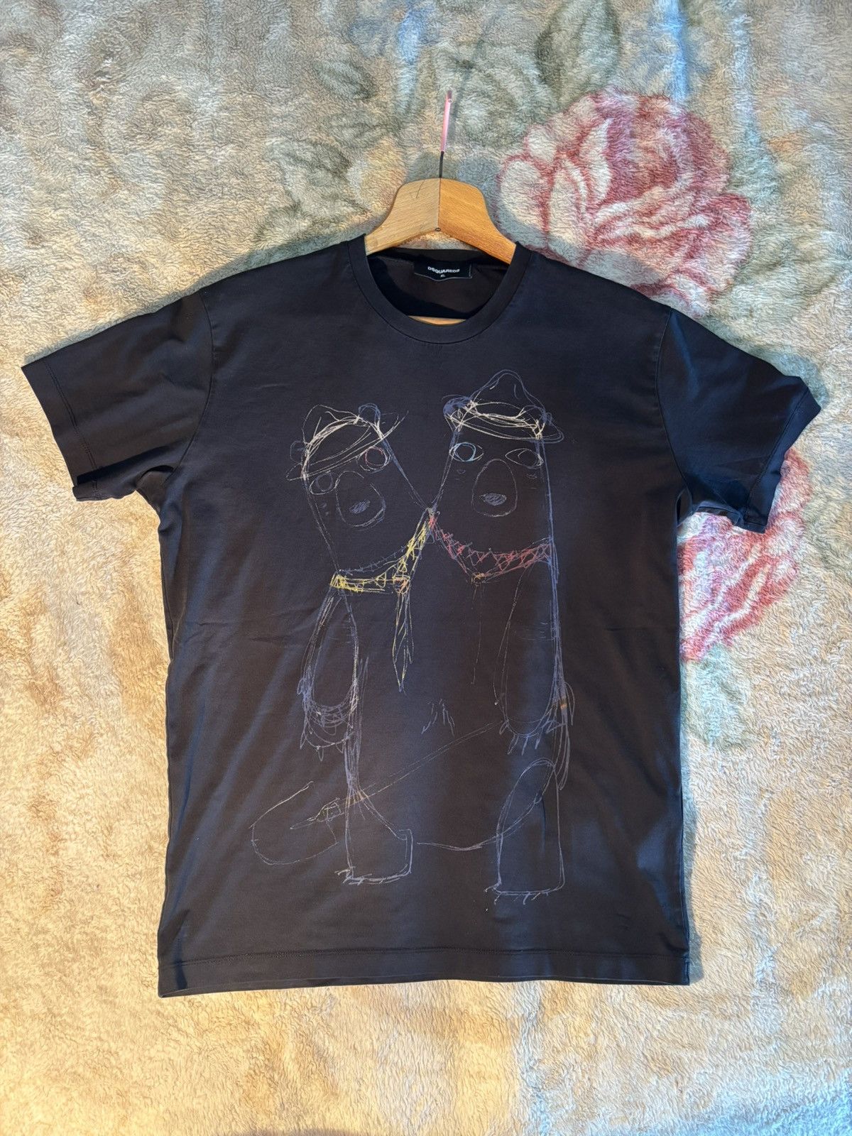 Dsquared2 Dsquared2 Artistic Graphic Tee - XL - Rare Line Art Design Size US XL / EU 56 / 4 - 1 Thumbnail